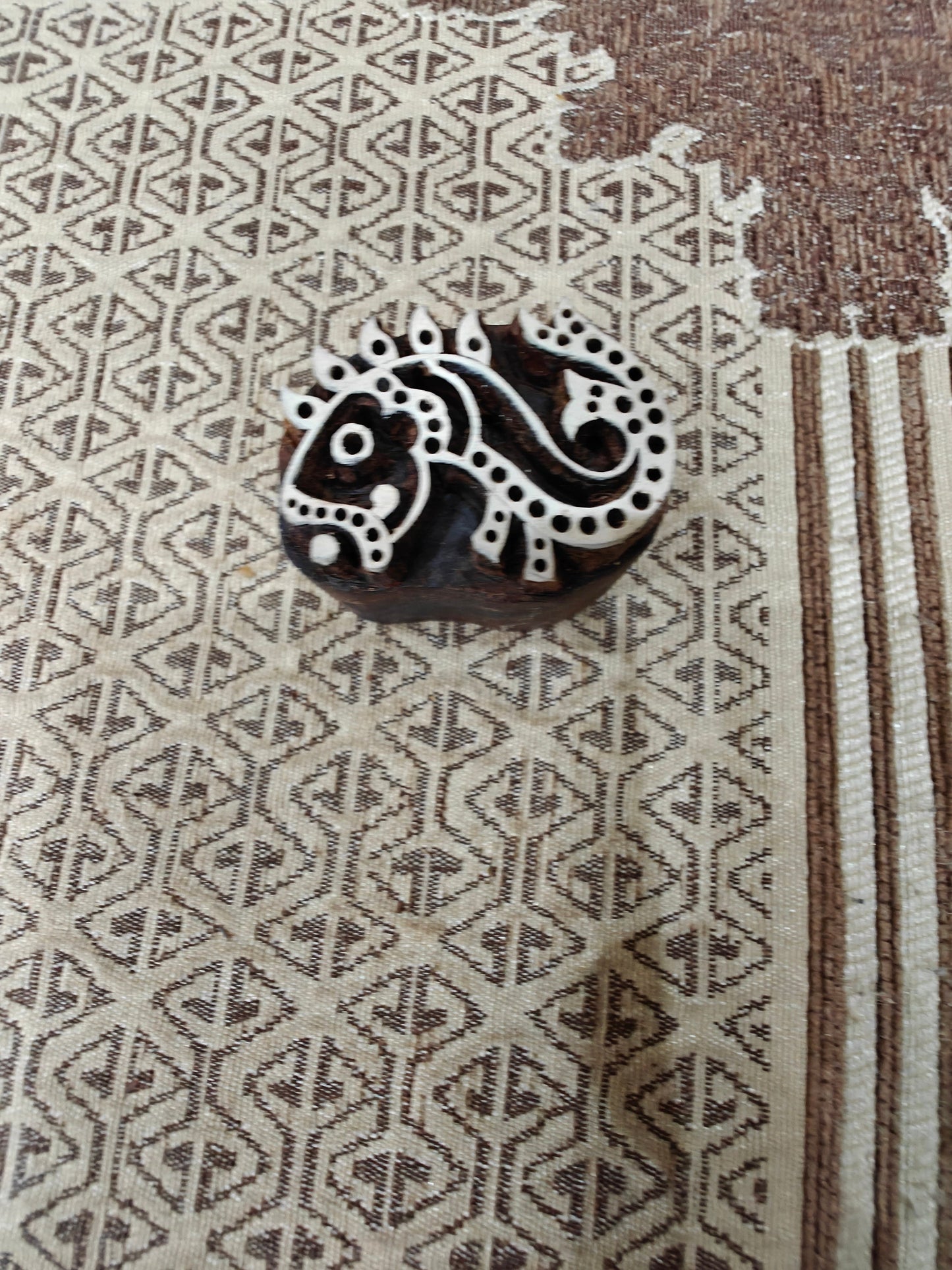 Angry fish pottery stamp ceramic mold scrapbooking tjap batik printing floral carved stamps.