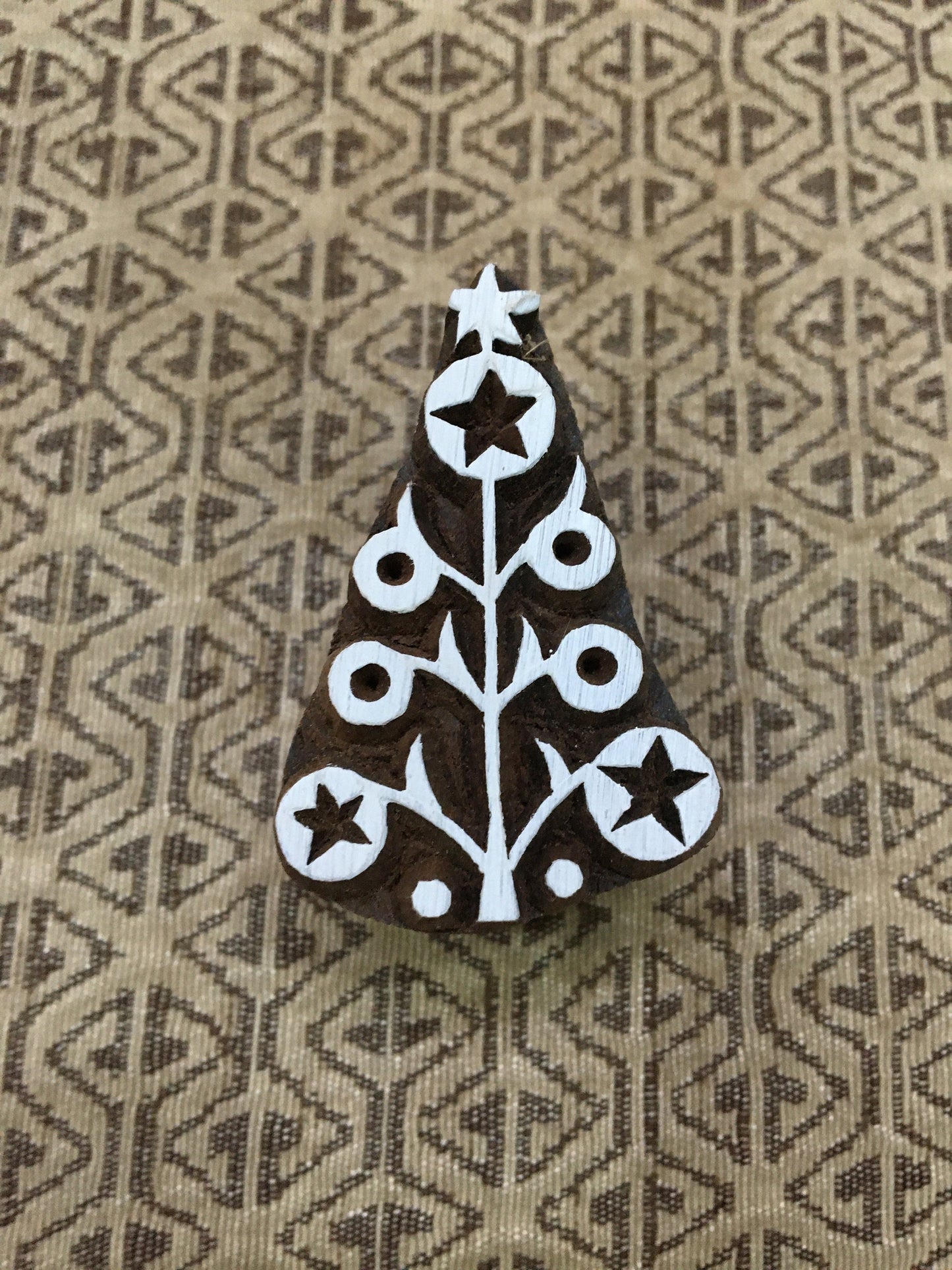 Christmas Tree, pottery stamp ceramic mould scrapbooking tjap batik printing floral carved stamps.