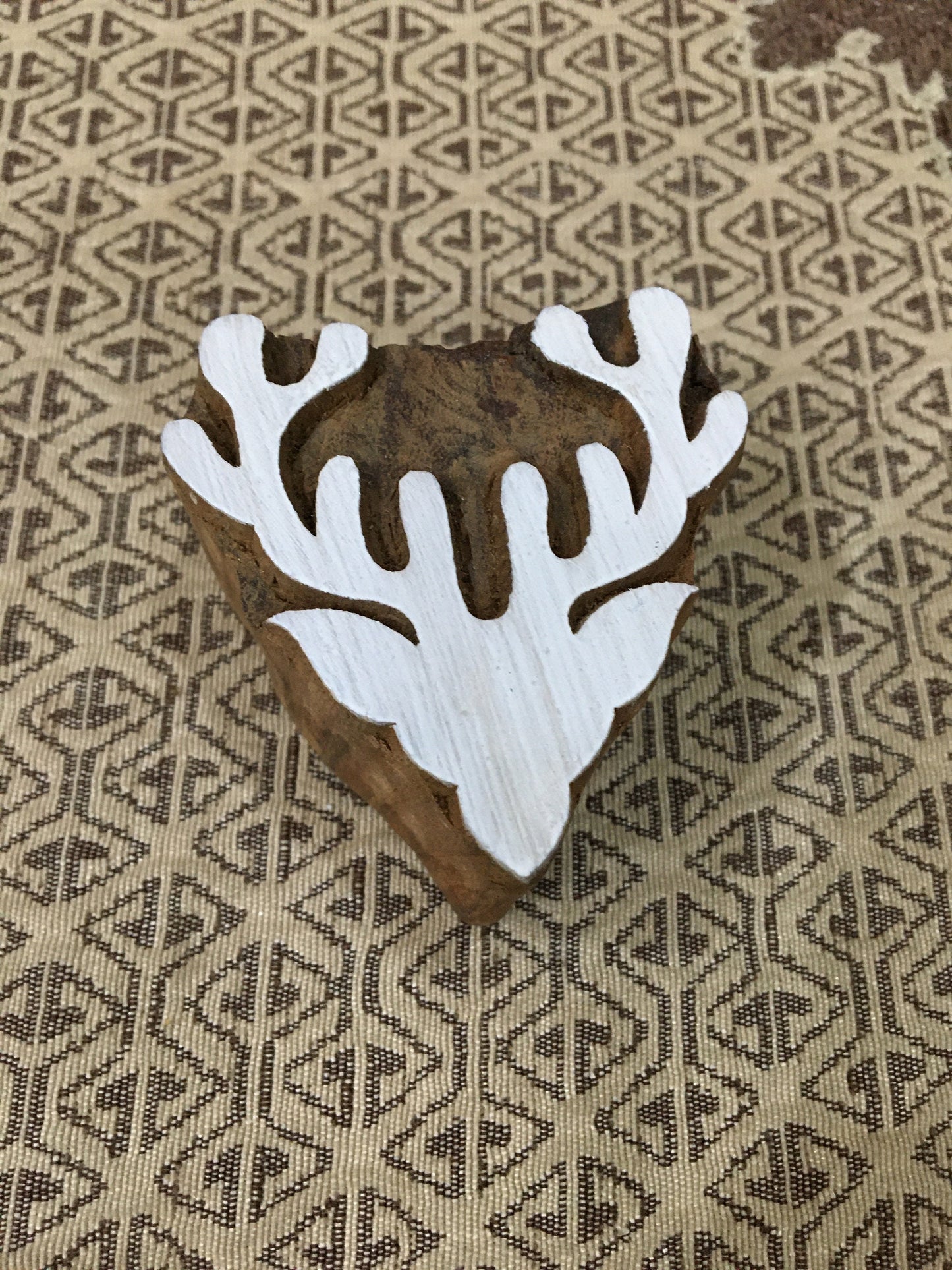 Stag Head pottery stamp ceramic mould scrapbooking tjap batik printing floral carved stamps.