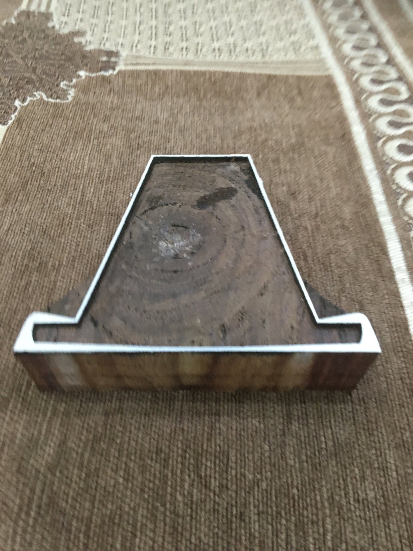 Welesh Hat, hand carved Indian wood printing block; textile stamp; pottery stamp,
