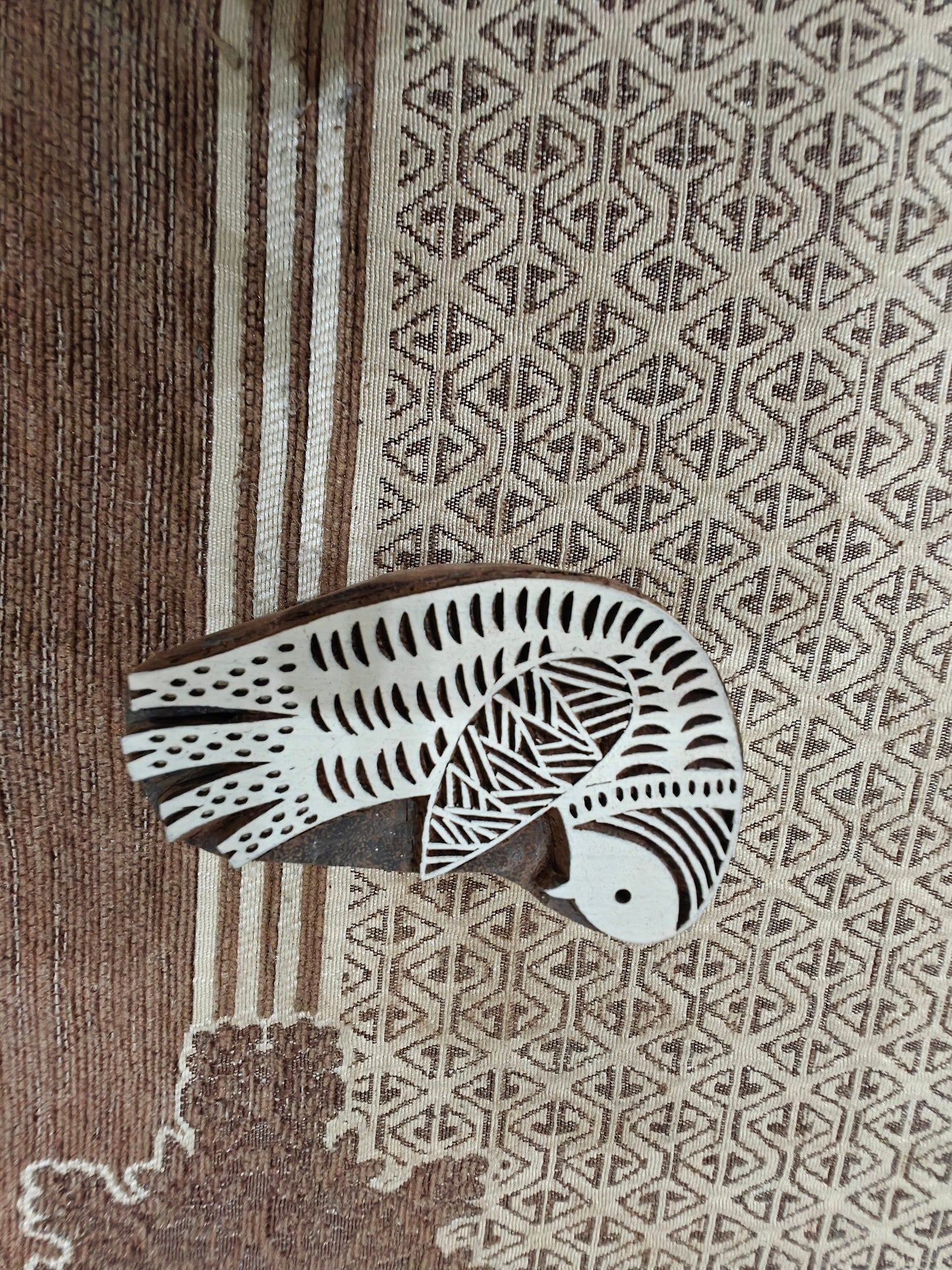 Solid Stylish Bird pottery stamp ceramic mold scrapbooking tjap batik printing floral carved stamps.