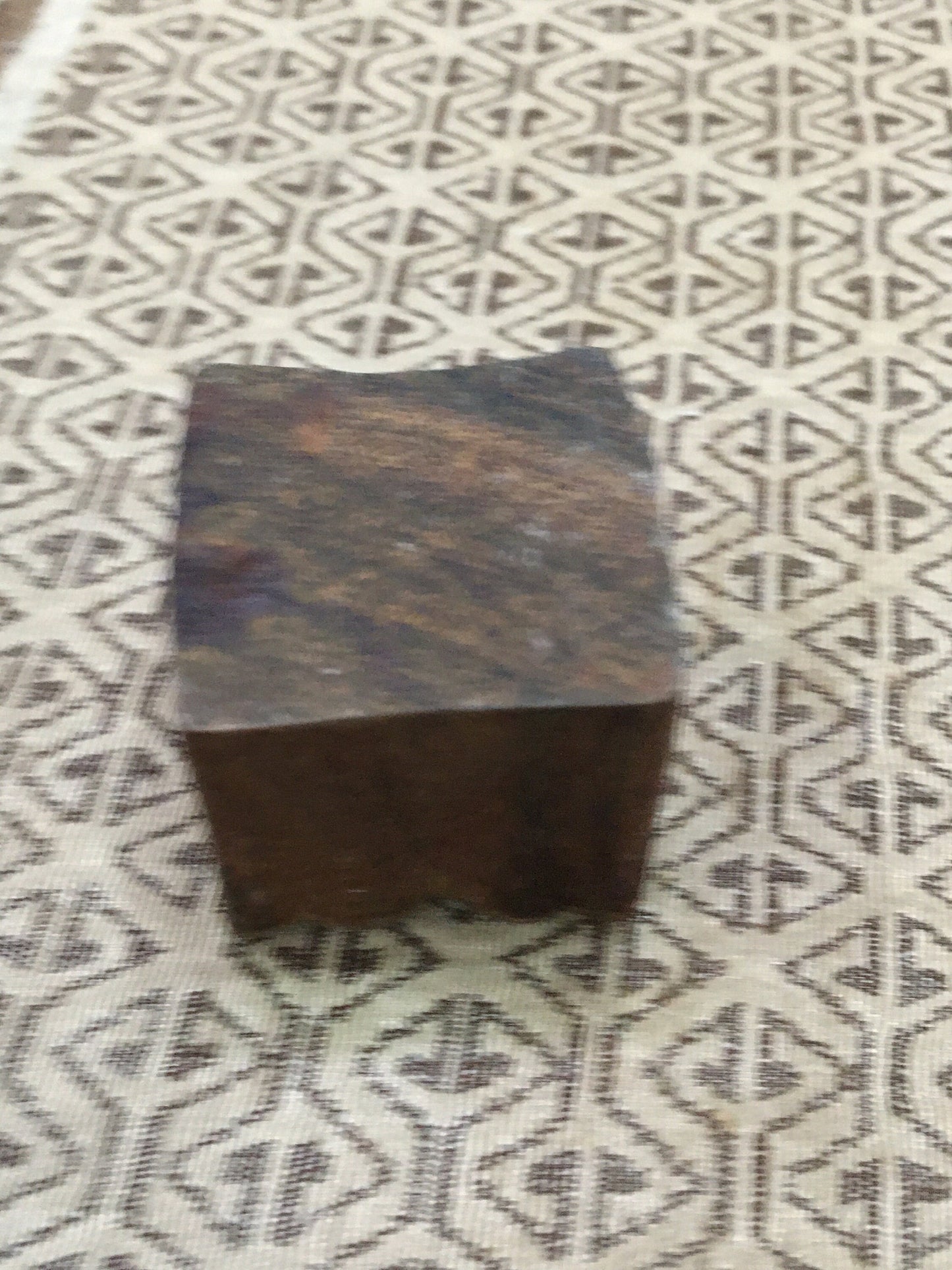 Square Pattern, hand carved Indian wood printing block; textile stamp; pottery stamp,