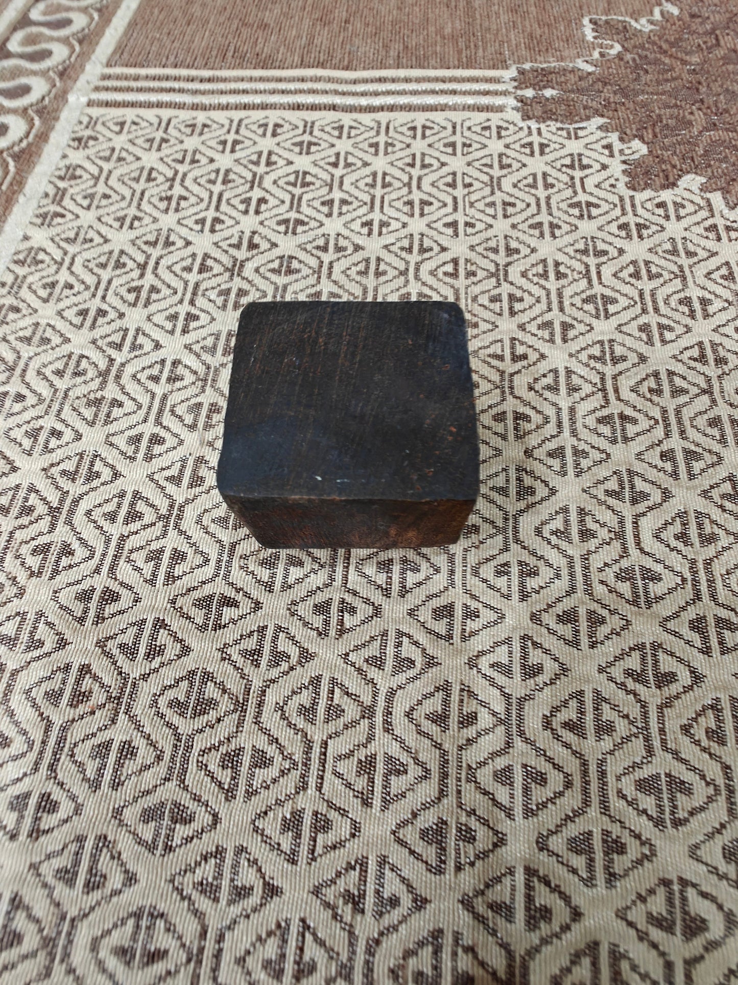 Mini square 3 pottery stamp ceramic mold scrapbooking tjap batik printing floral carved stamps.