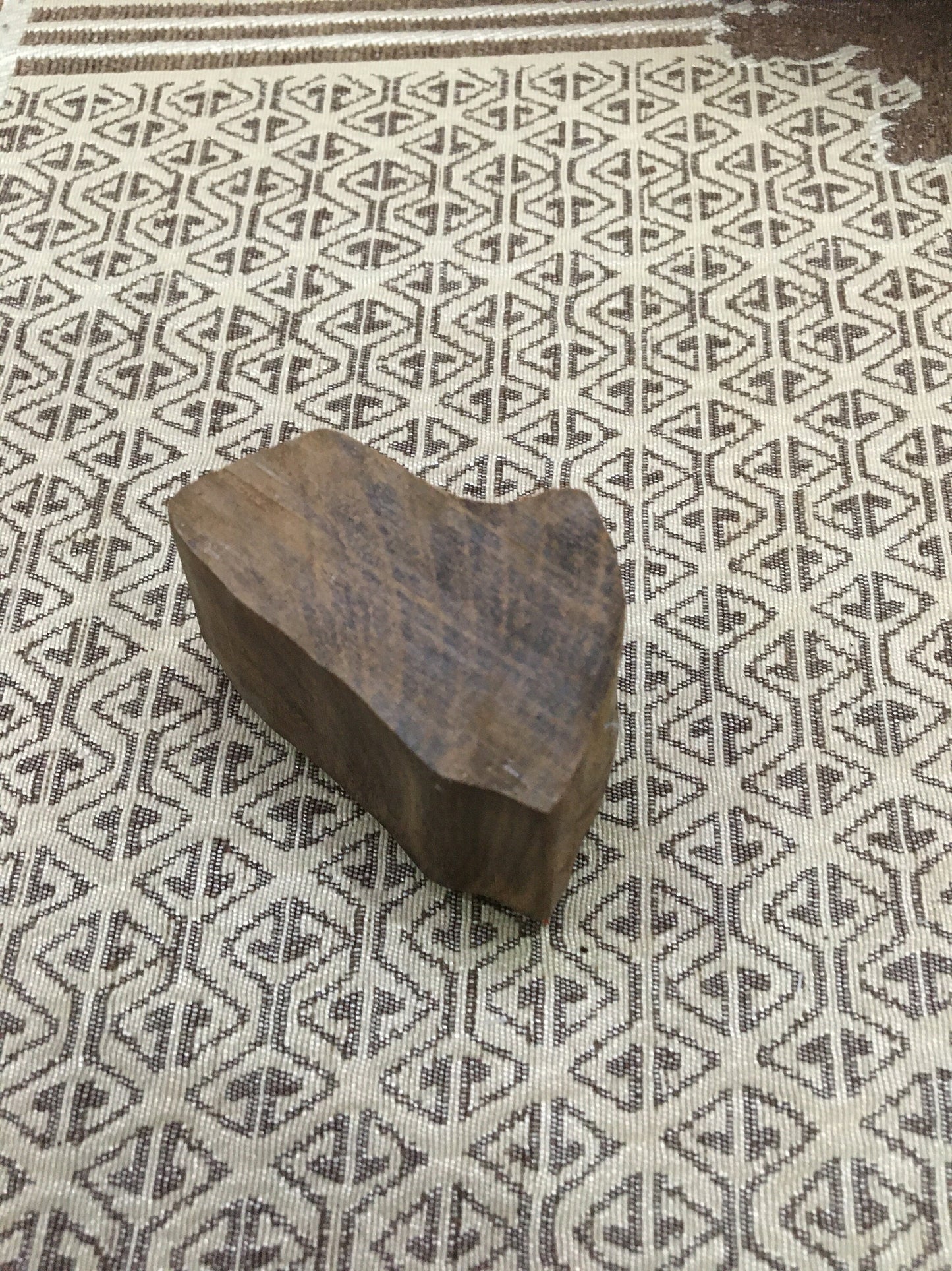 Indian wooden printing block - Triceratops stamp, dinosaur stamp, hand carved, animal stamp, clay stamp, pottery stamp, postcard stamp