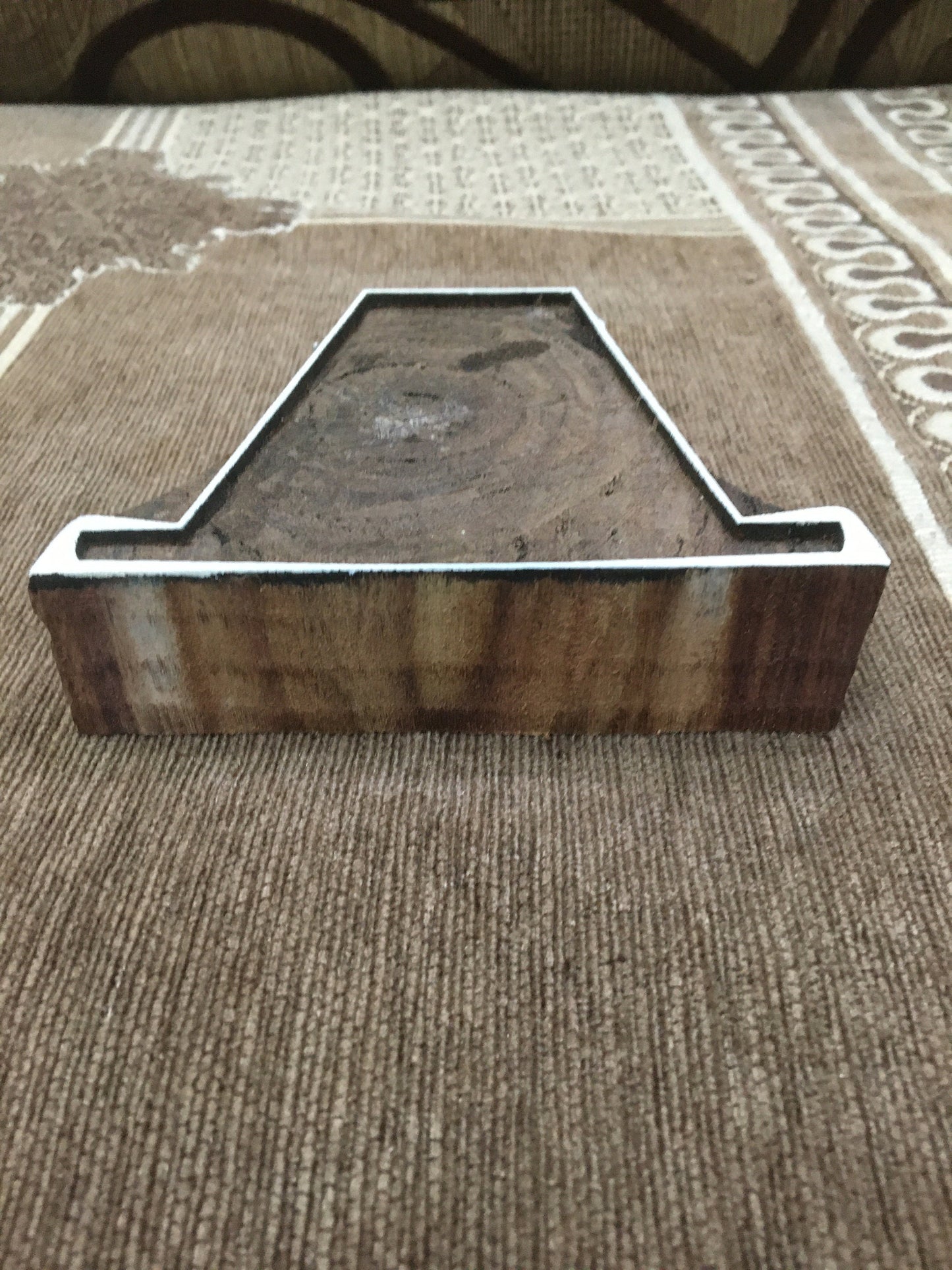 Welesh Hat, hand carved Indian wood printing block; textile stamp; pottery stamp,
