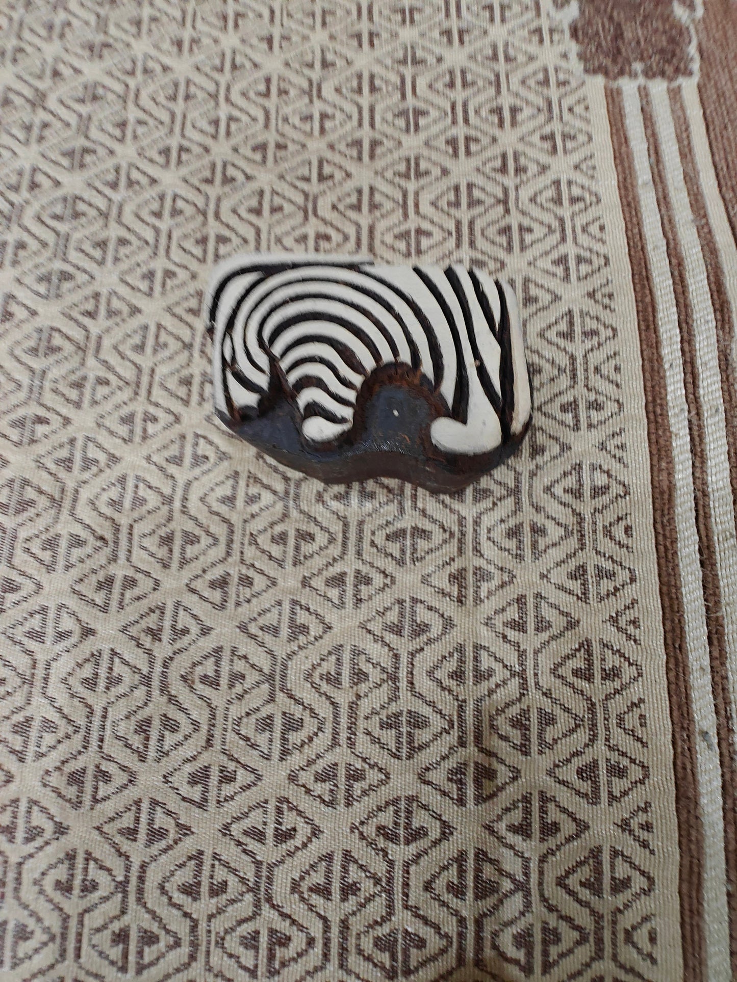 Stripy Zebra pottery stamp ceramic mold scrapbooking tjap batik printing floral carved stamps.