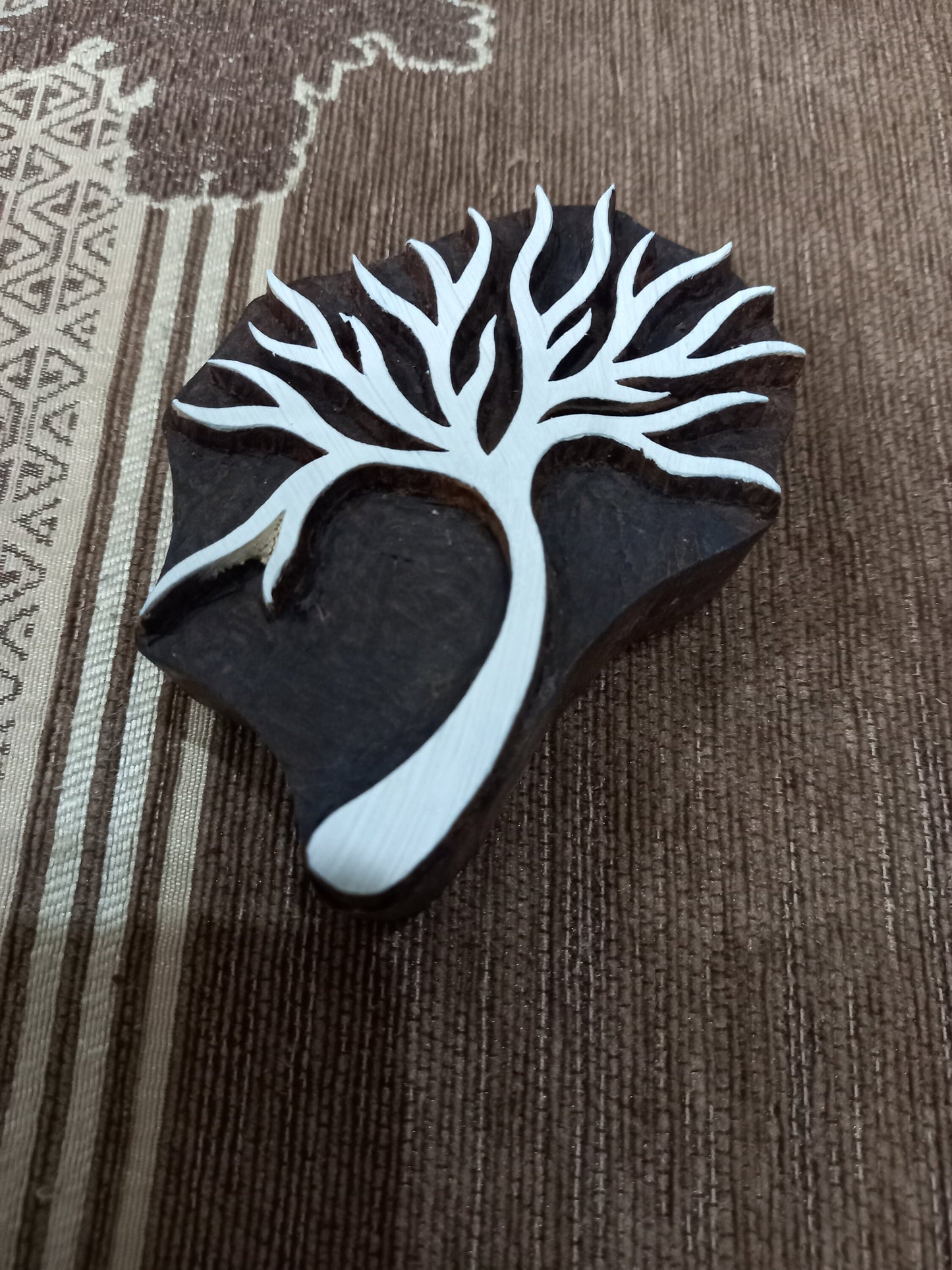 A Tree Skelton ,pottery stamp ceramic mold scrapbooking tjap batik printing floral carved stamps.