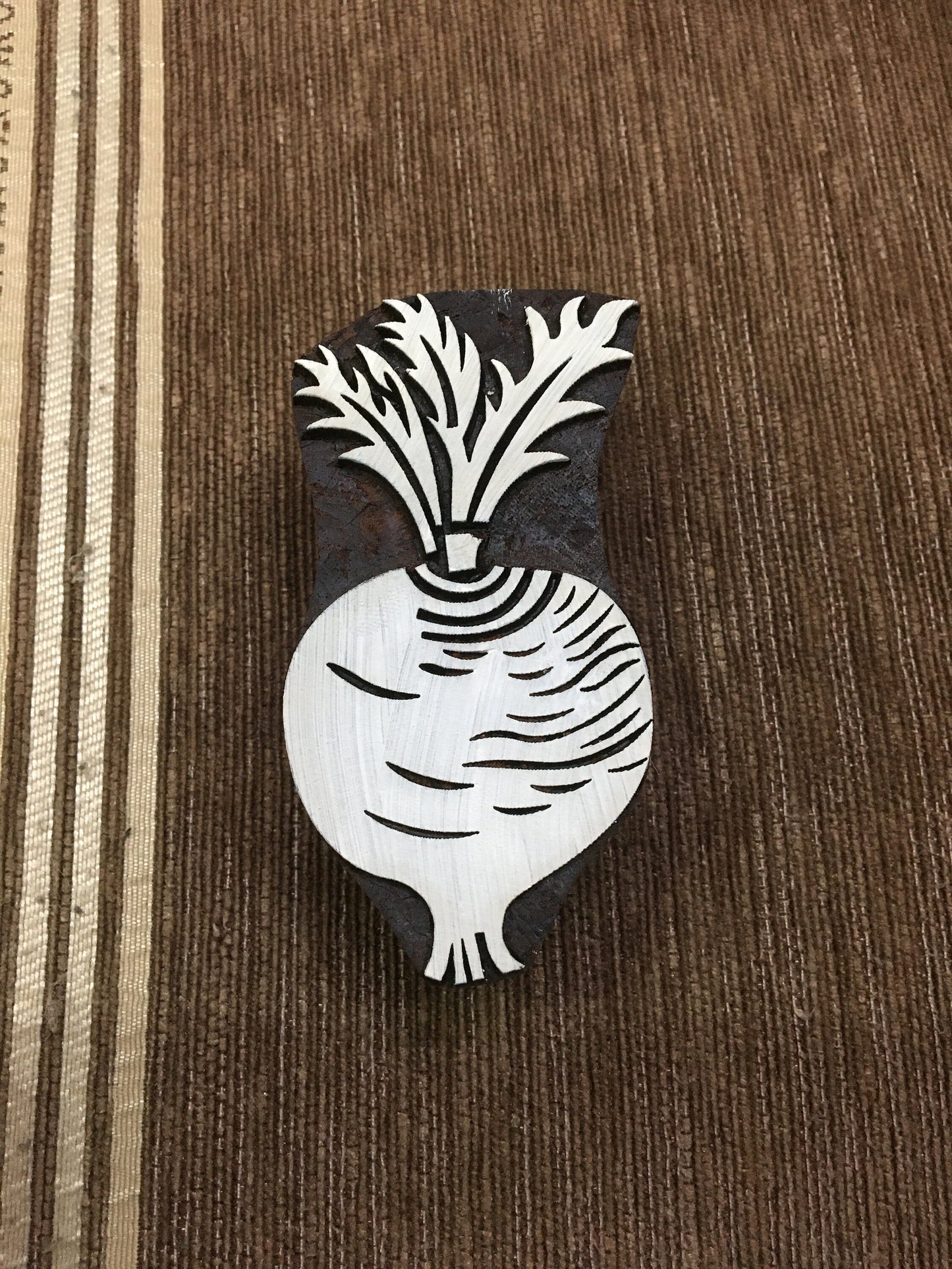 Detailed Christmas Bauble, pottery stamps , batik tjaps, hand carved Indian wood printing block; textile stamp; pottery stamp,