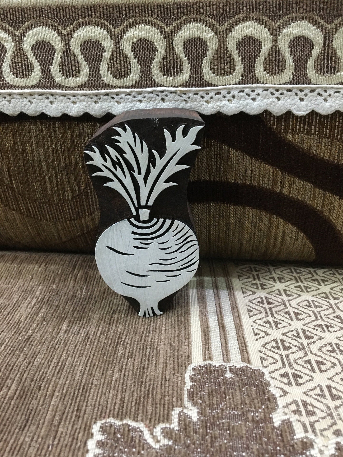 Detailed Christmas Bauble, pottery stamps , batik tjaps, hand carved Indian wood printing block; textile stamp; pottery stamp,