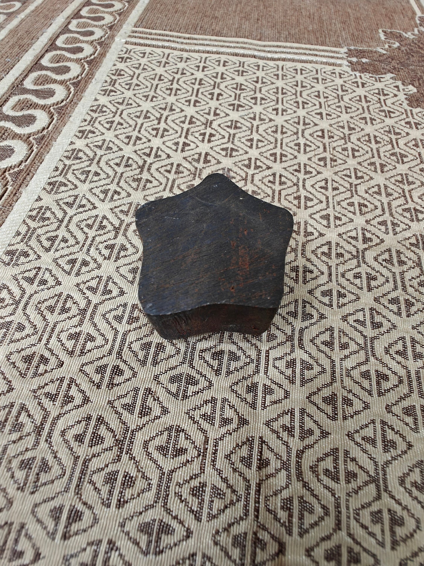 Stylized Leafy Star pottery stamp ceramic mold scrapbooking tjap batik printing floral carved stamps.