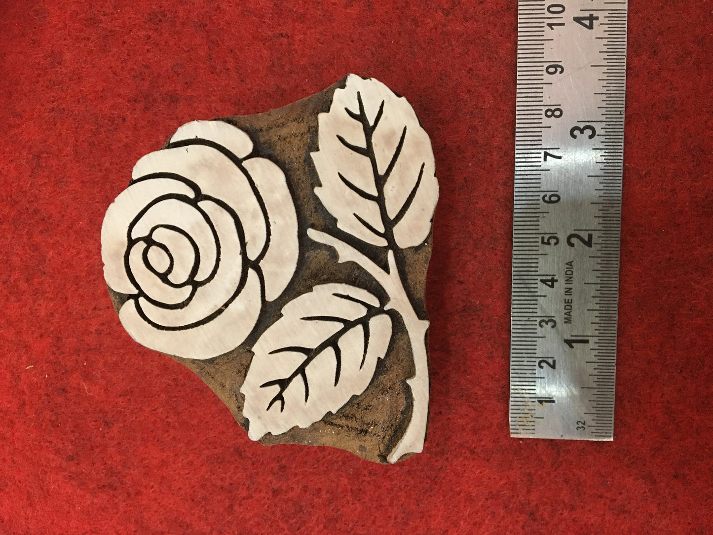 Floral Mandala Wood Stamp; Pottery Stamp; Wood Printing Block; Indian Stamp; Soap Stamp; Textile Print Block