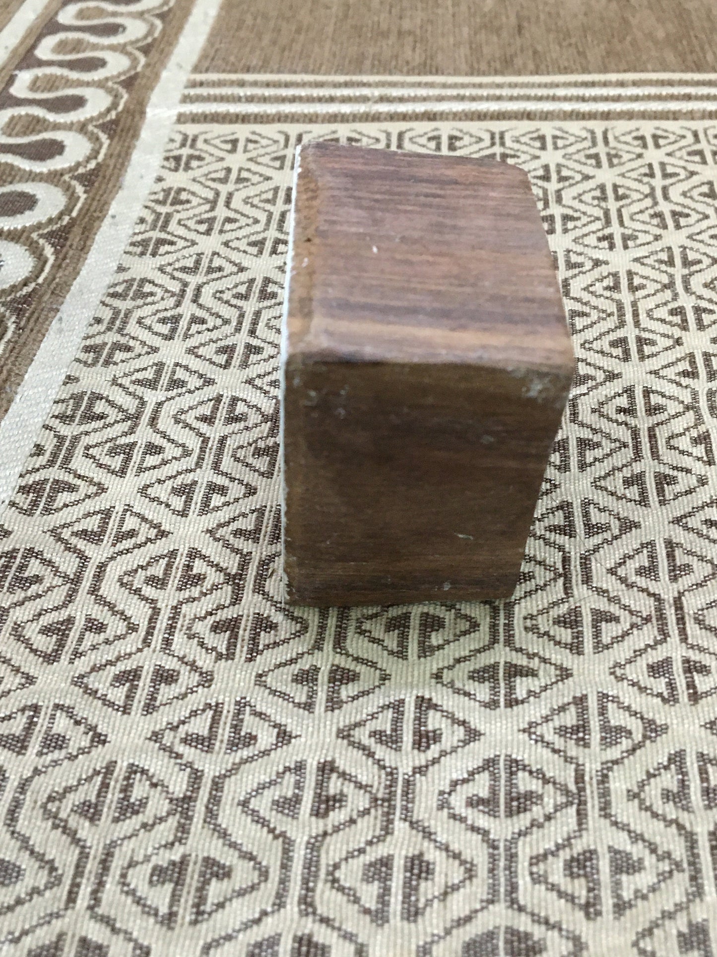 Indian artistic Wooden Stamp : Geometric Square Repeat Pattern Stamp ; hand carved Indian wood printing block; textile stamp; pottery stamp,