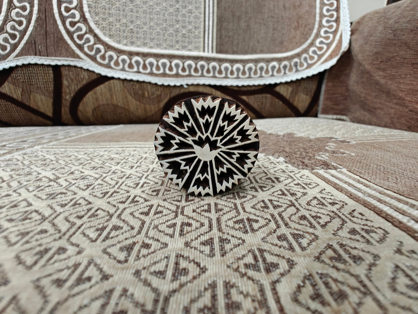 THorny Buds pottery stamp ceramic mold scrapbooking tjap batik printing floral carved stamps.