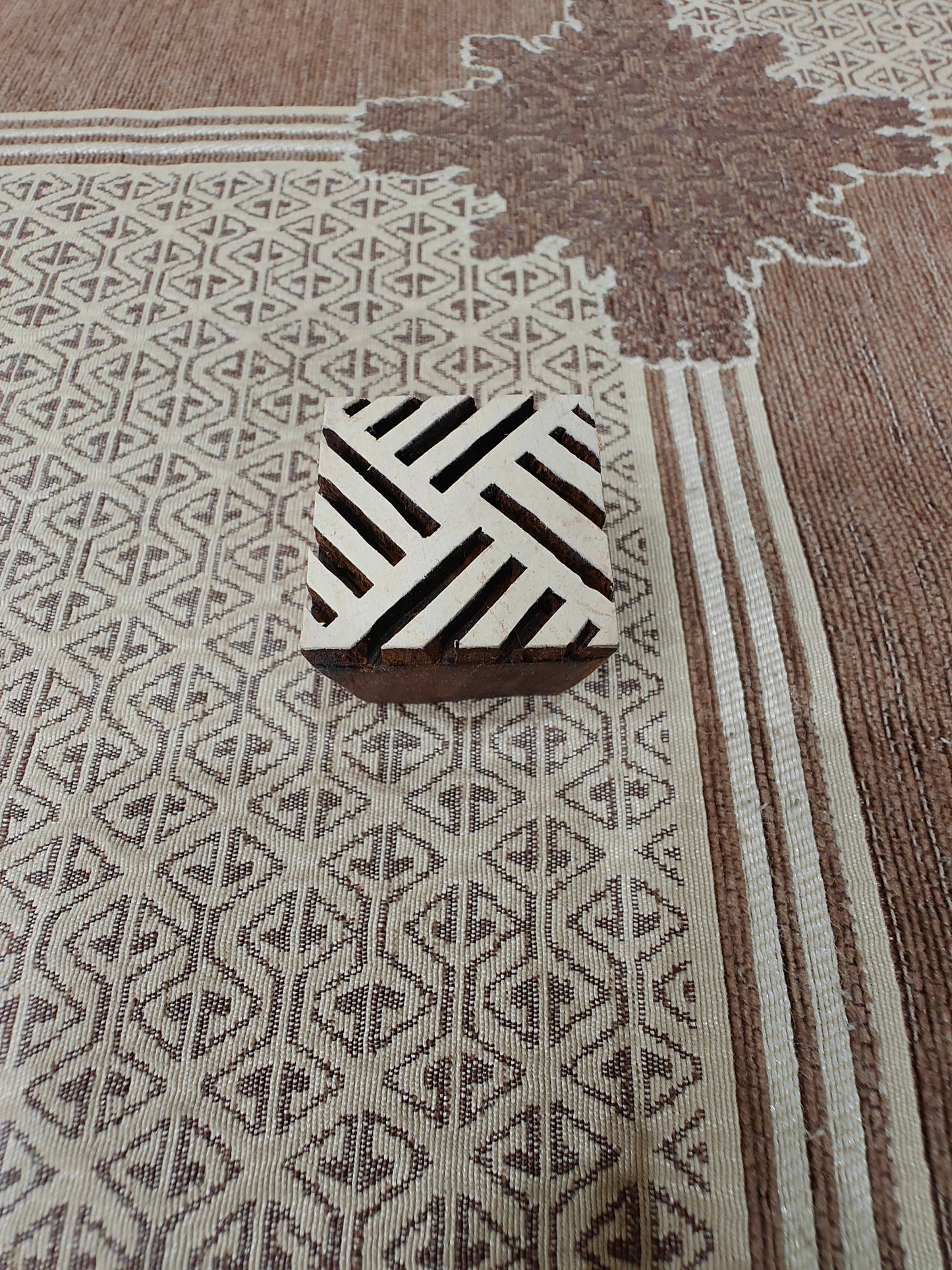 Mini square pottery stamp ceramic mold scrapbooking tjap batik printing floral carved stamps.