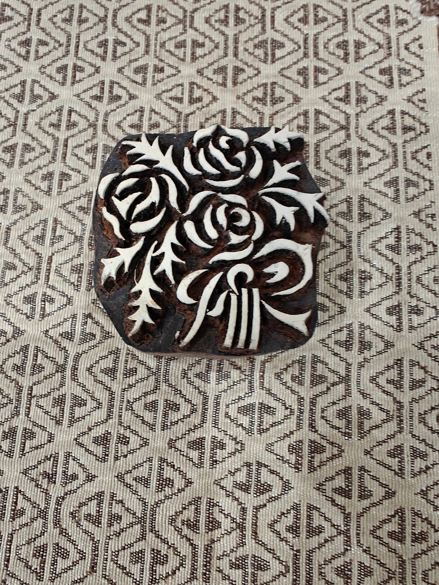 Bunch of Roses pottery stamp ceramic mold scrapbooking tjap batik printing floral carved stamps.