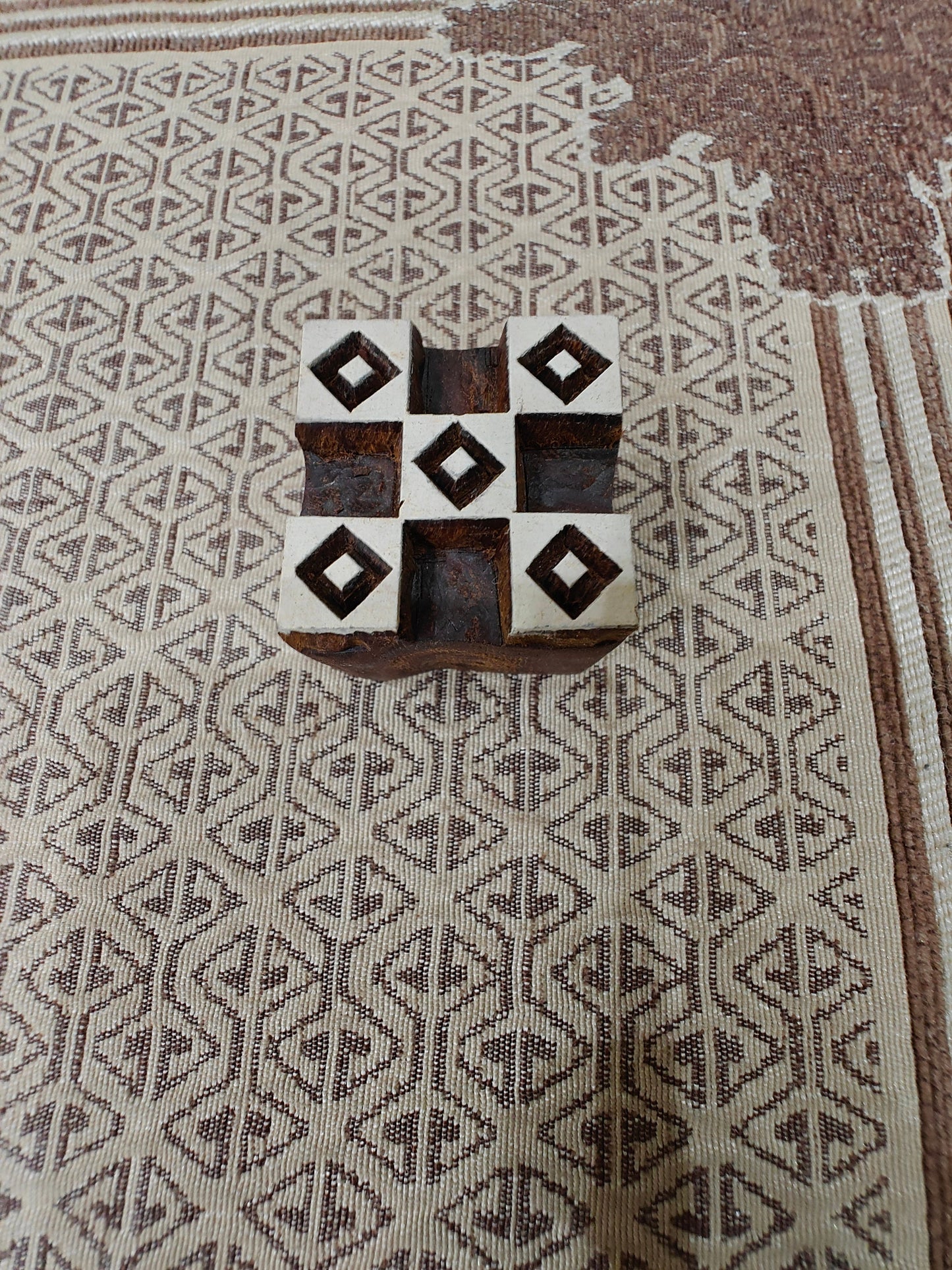 Mini square 4 pottery stamp ceramic mold scrapbooking tjap batik printing floral carved stamps.