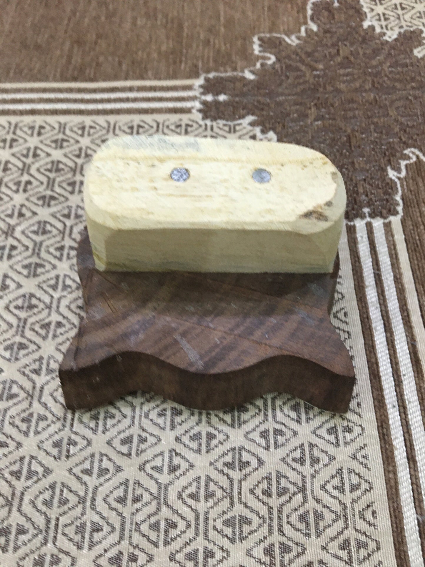 Exquisite Artistry: Petal Repeat Hand Carved Wooden Printing Block, hand carved Indian wood printing block; textile stamp; pottery stamp,