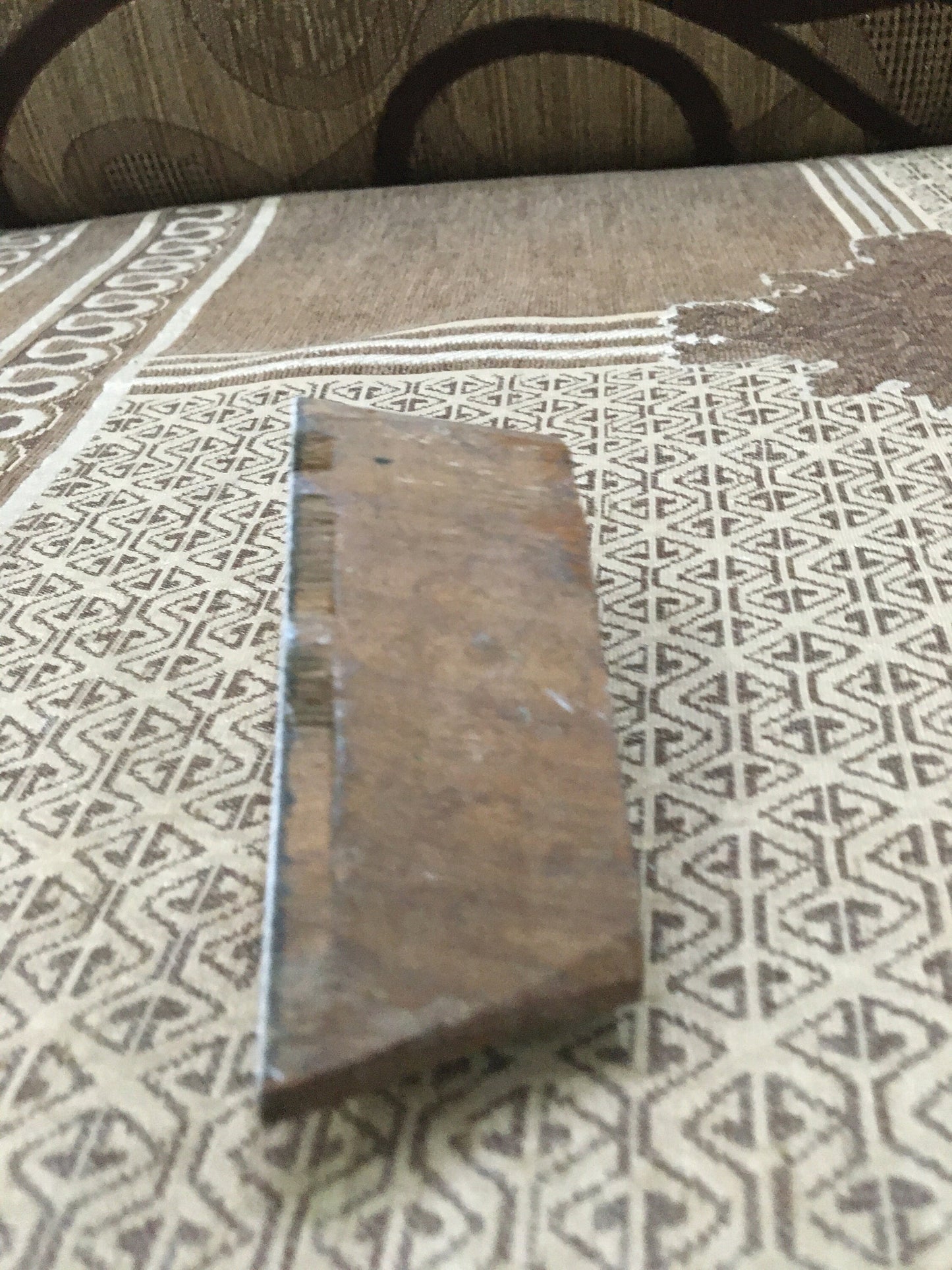 Tropical Leaf, hand carved Indian wood printing block; textile stamp; pottery stamp,
