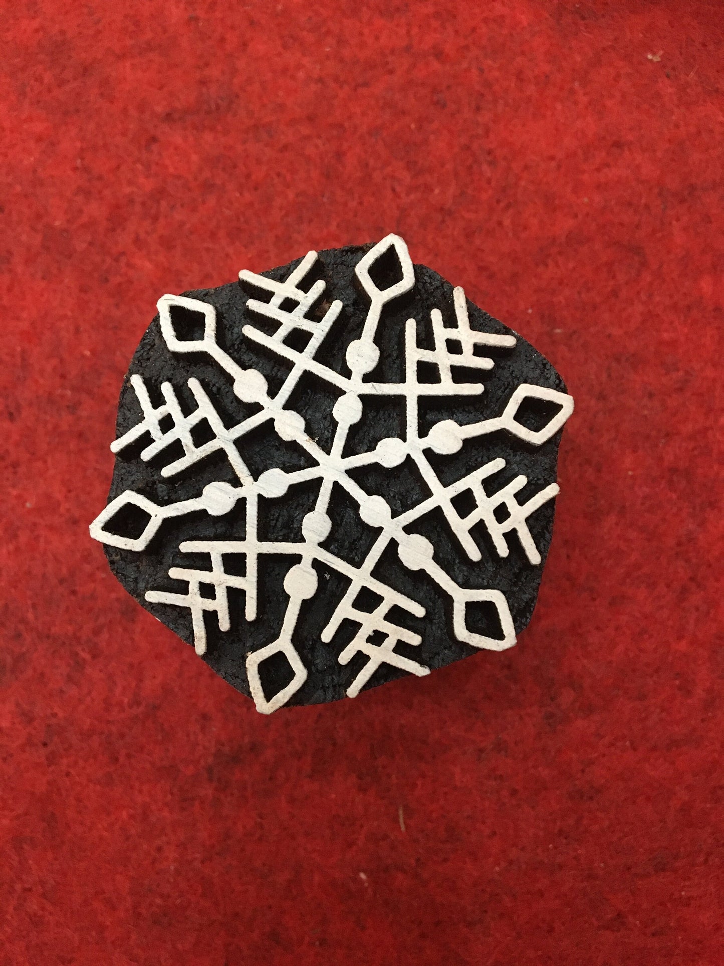 3rd set 10 piece different Designs SET Snowflake Motif Wooden Textile Block Christmas Wood Block Stamp Hand Carved Stamp For Printing,