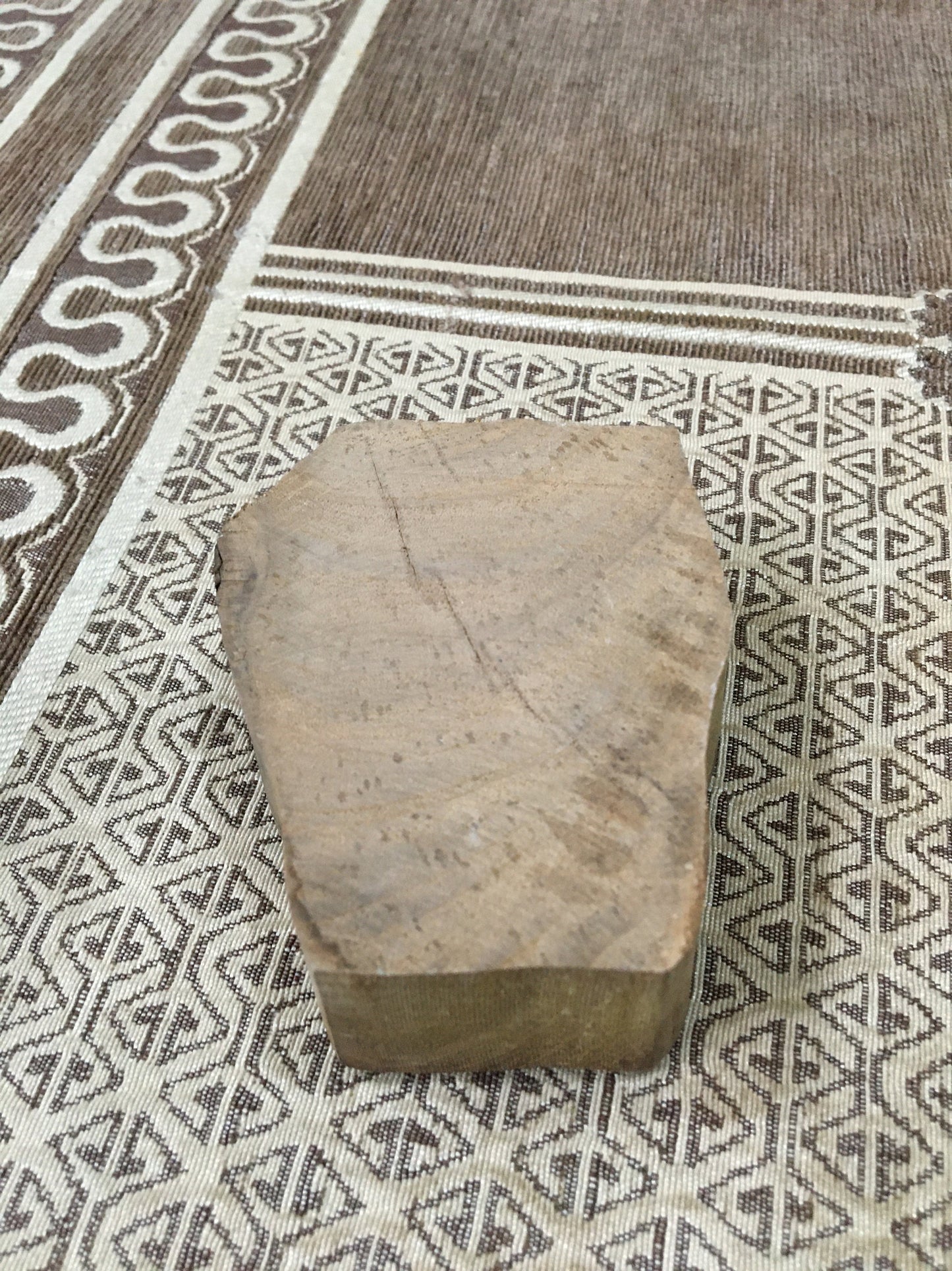 Wood Printing Block Wood Stamp Features Cattails, Finely Hand Carved On Wood Block Pottery Stamp Block Print Stamp Indian Stamp 88x63mm.