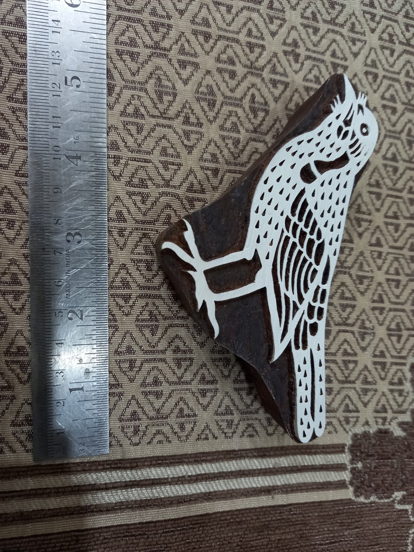 Woodpecker Bird ,pottery stamp ceramic mould scrapbooking tjap batik printing floral carved stamps.