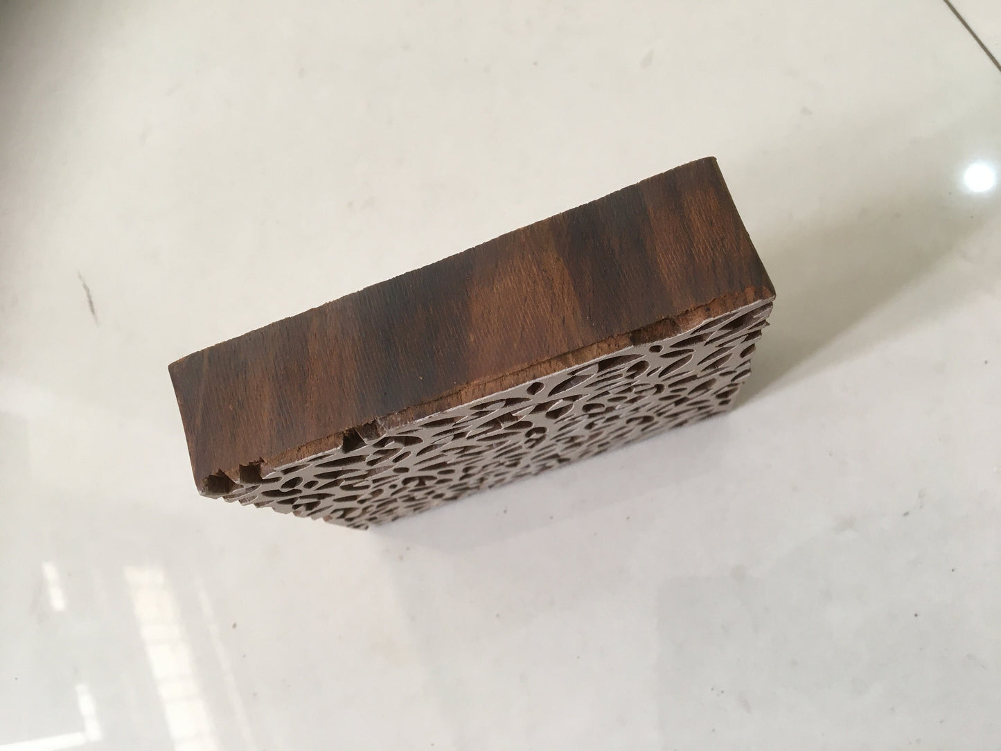 Leafy repeat pattern Indian Artistic Handicraft Items Wooden Printing Block, Moroccan Tile Stamp, large block fabric printing , Clay Stamp