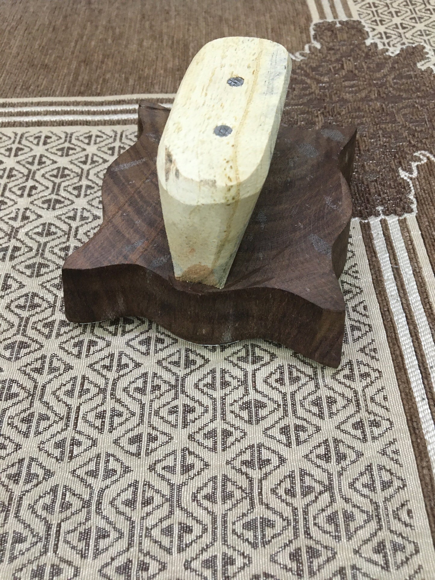 Exquisite Artistry: Petal Repeat Hand Carved Wooden Printing Block, hand carved Indian wood printing block; textile stamp; pottery stamp,