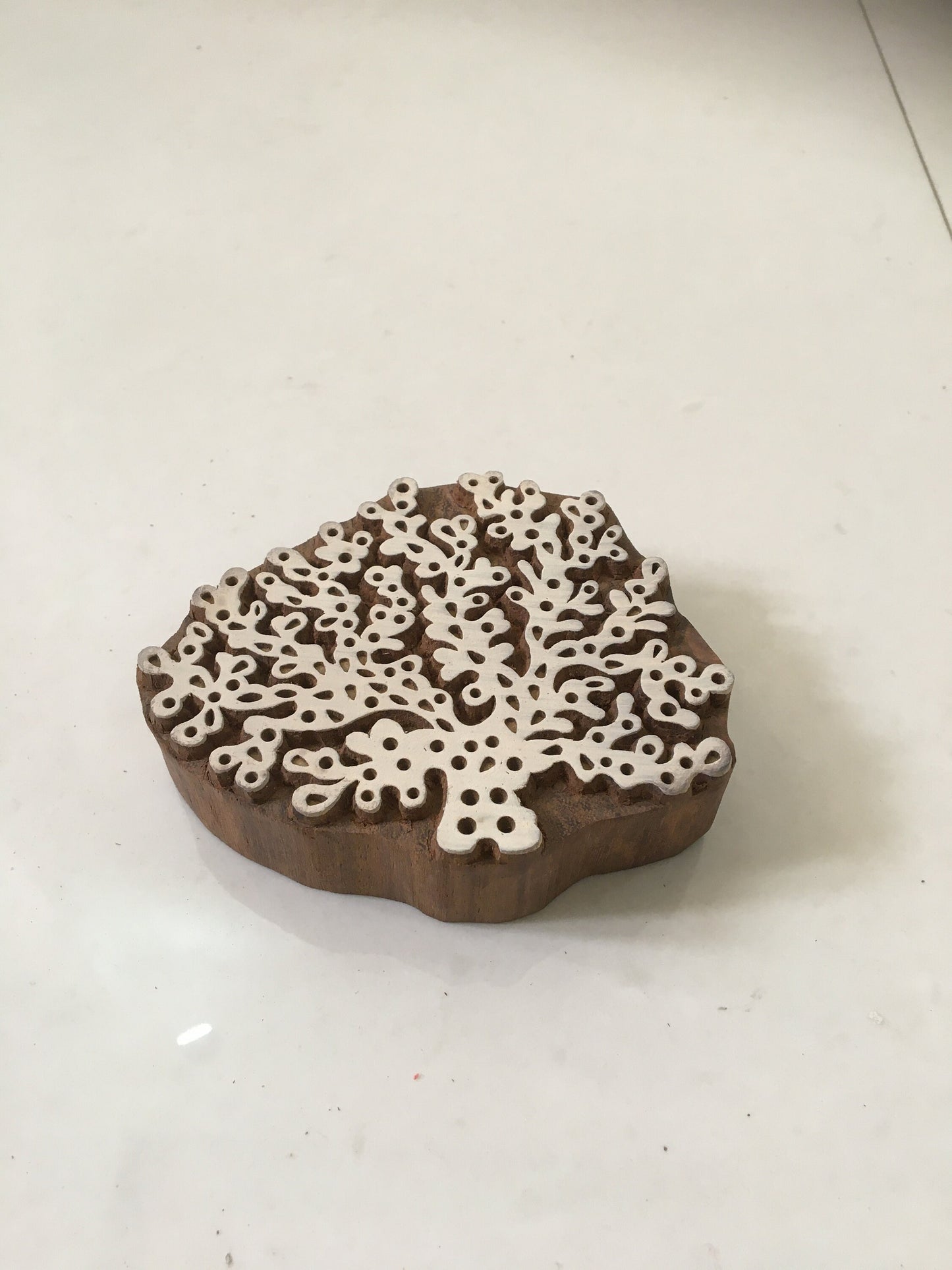 Wooden Carved Stamp , seaweed stamp ; pottery stamp; textile stamp; Indian print block; clay stamp.