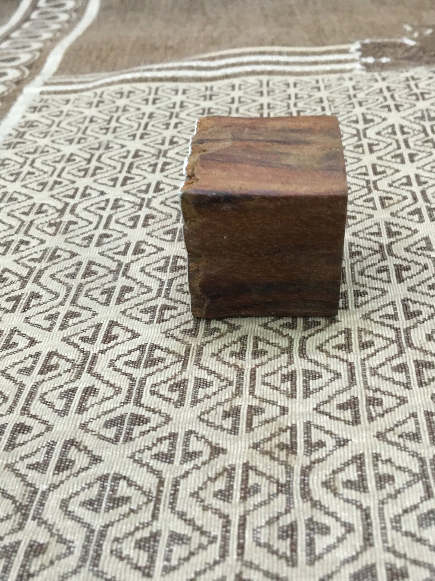 Square Pattern, hand carved Indian wood printing block; textile stamp; pottery stamp,