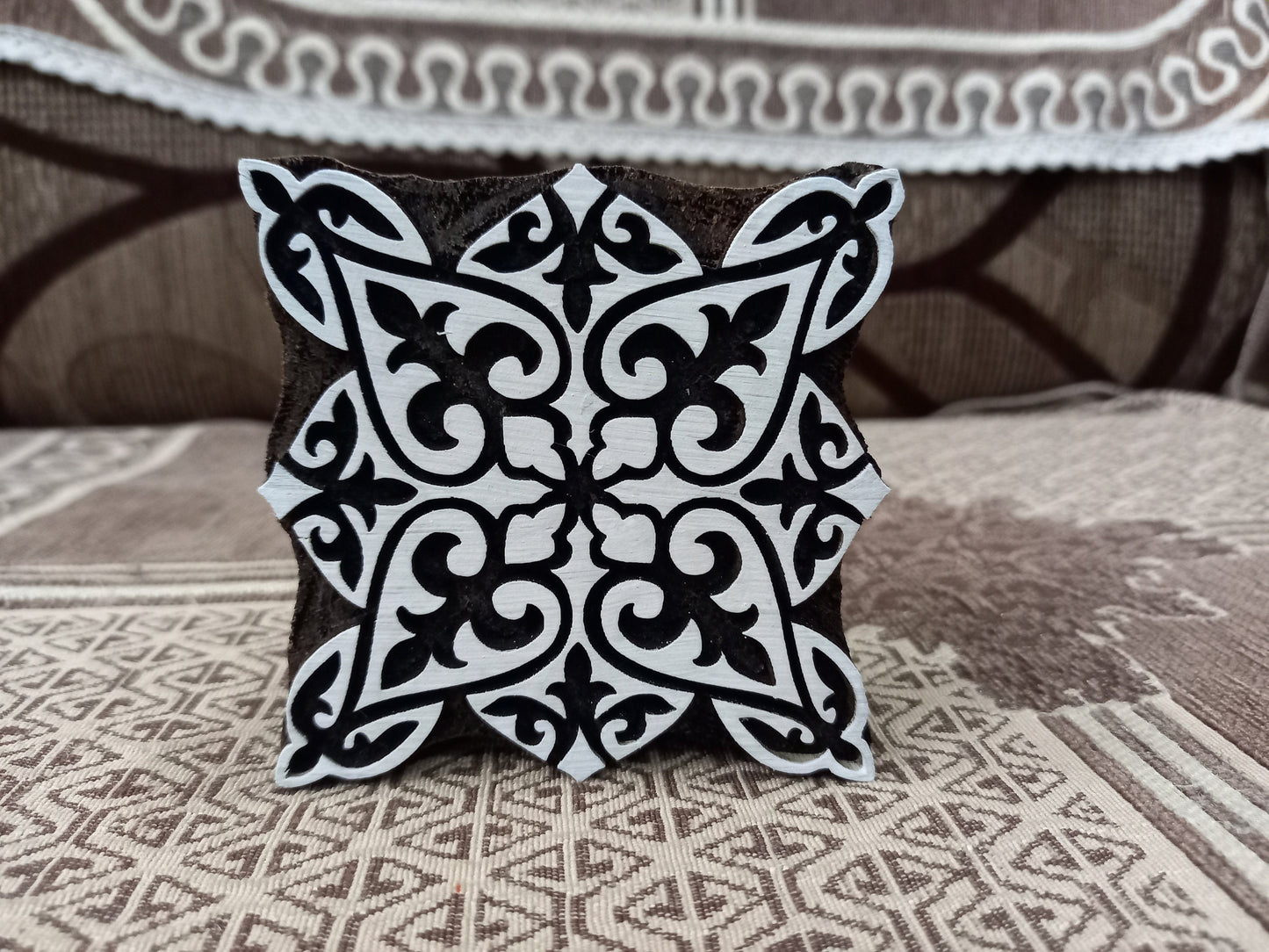 Tile Design 1,pottery stamp ceramic mold scrapbooking tjap batik printing floral carved stamps.