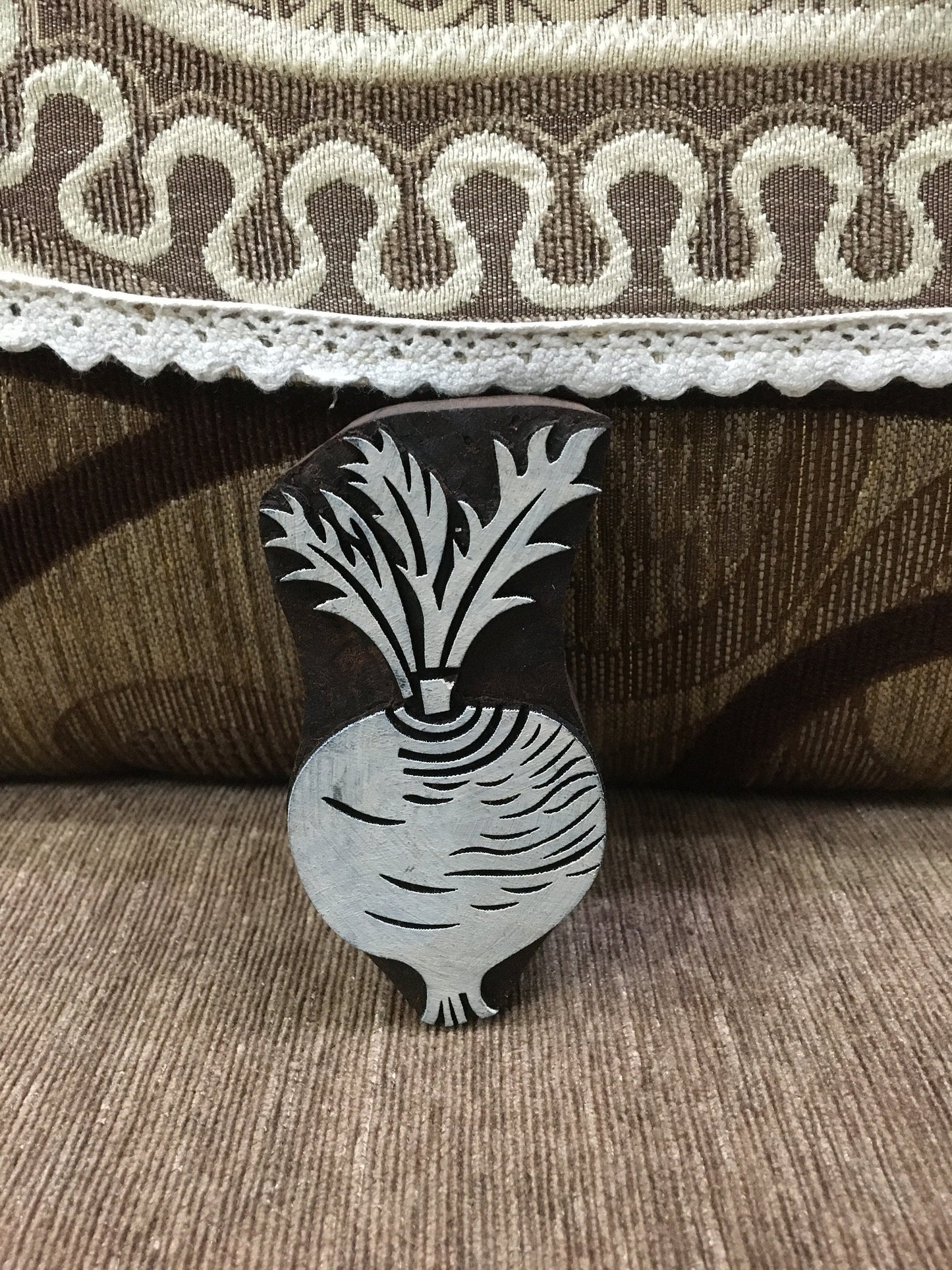Detailed Christmas Bauble, pottery stamps , batik tjaps, hand carved Indian wood printing block; textile stamp; pottery stamp,