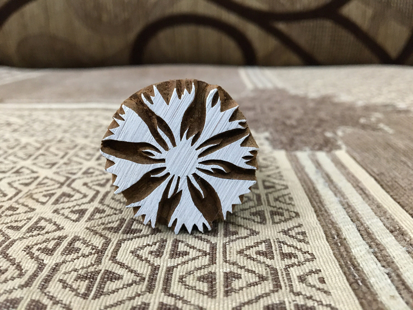Dandalion Flower pottery stamp ceramic mold scrapbooking tjap batik printing floral carved stamps.