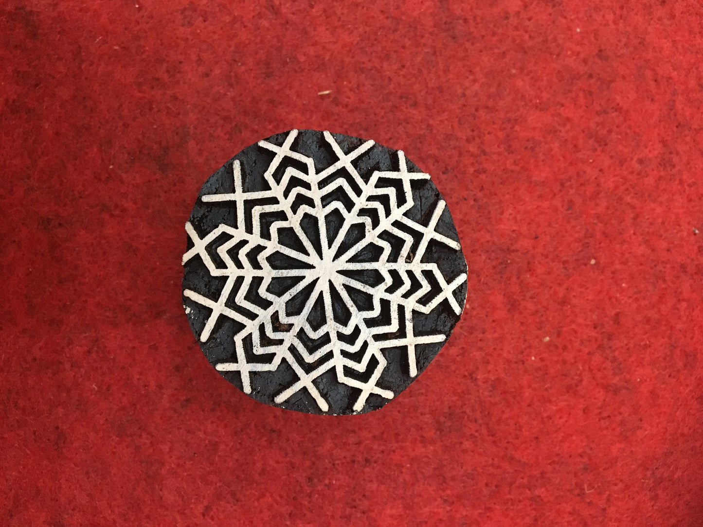 2nd set 10 piece different Designs SET Snowflake Motif Wooden Textile Block Christmas Wood Block Stamp Hand Carved Stamp For Printing.