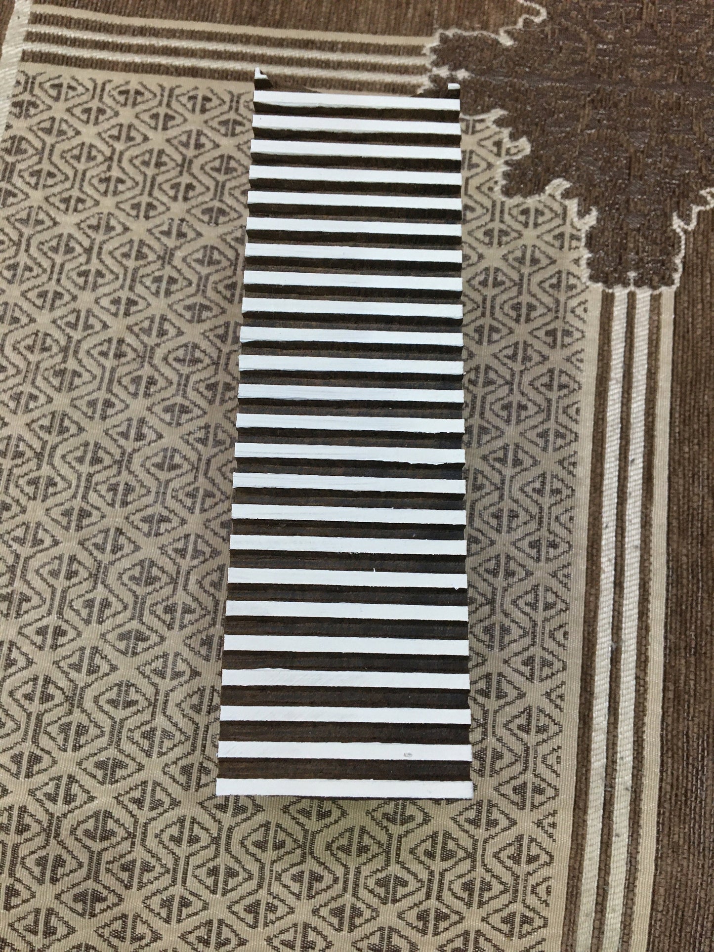 Stripy Border With Handel, pottery stamps Wooden Tjaps, hand carved Indian wood printing block; textile stamp; pottery stamp,