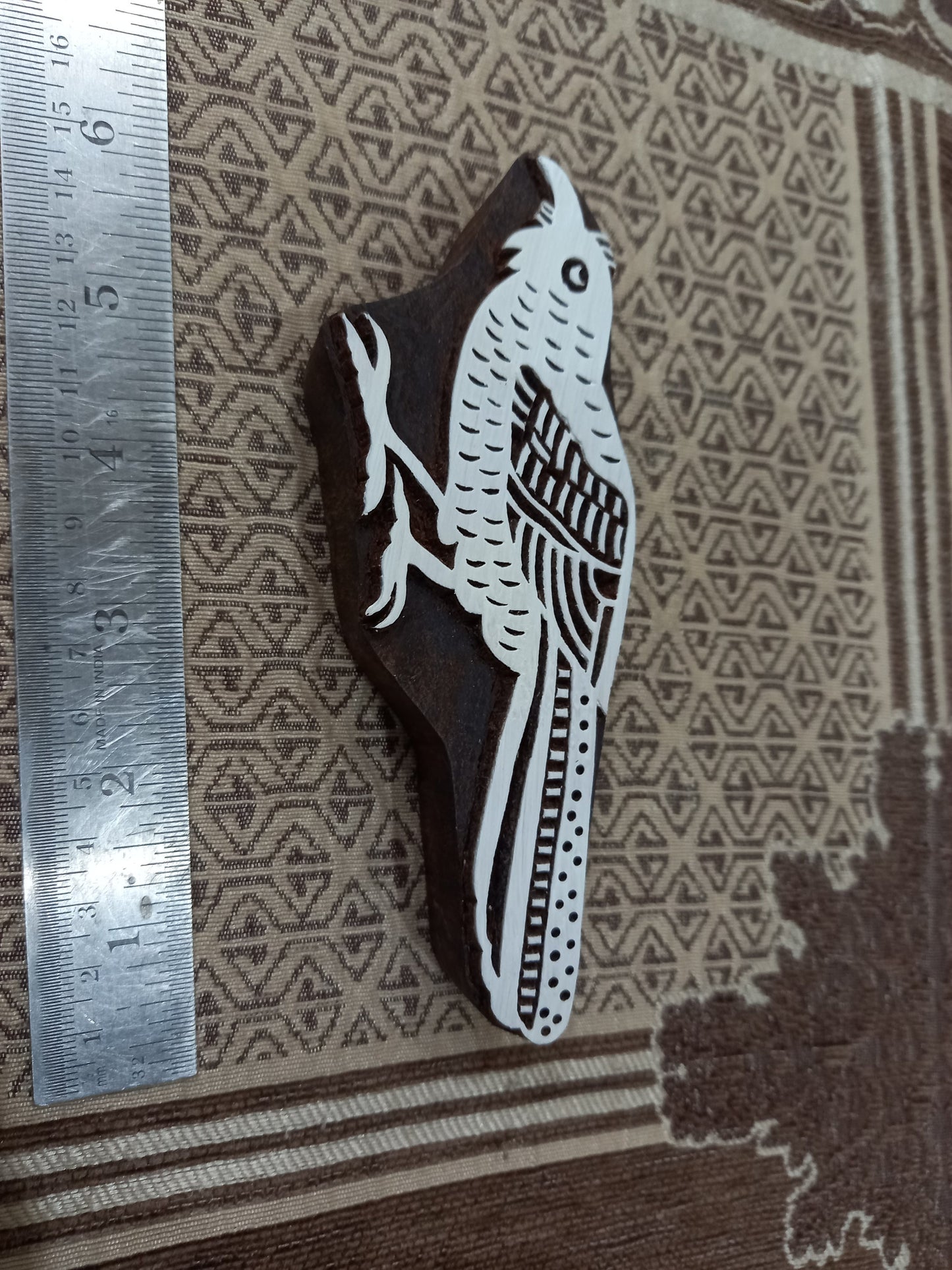 Cuckoo Bird ,pottery stamp ceramic mould scrapbooking tjap batik printing floral carved stamps.