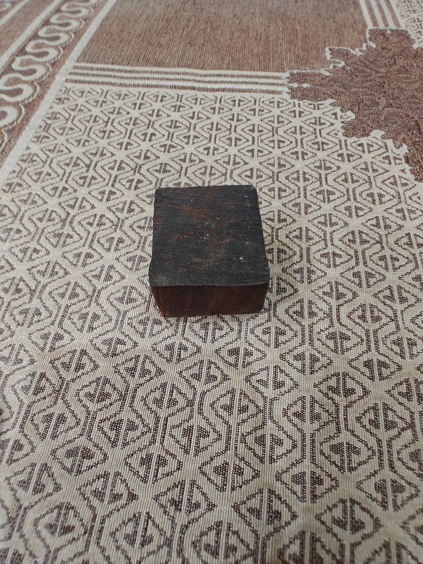 Mini square pottery stamp ceramic mold scrapbooking tjap batik printing floral carved stamps.