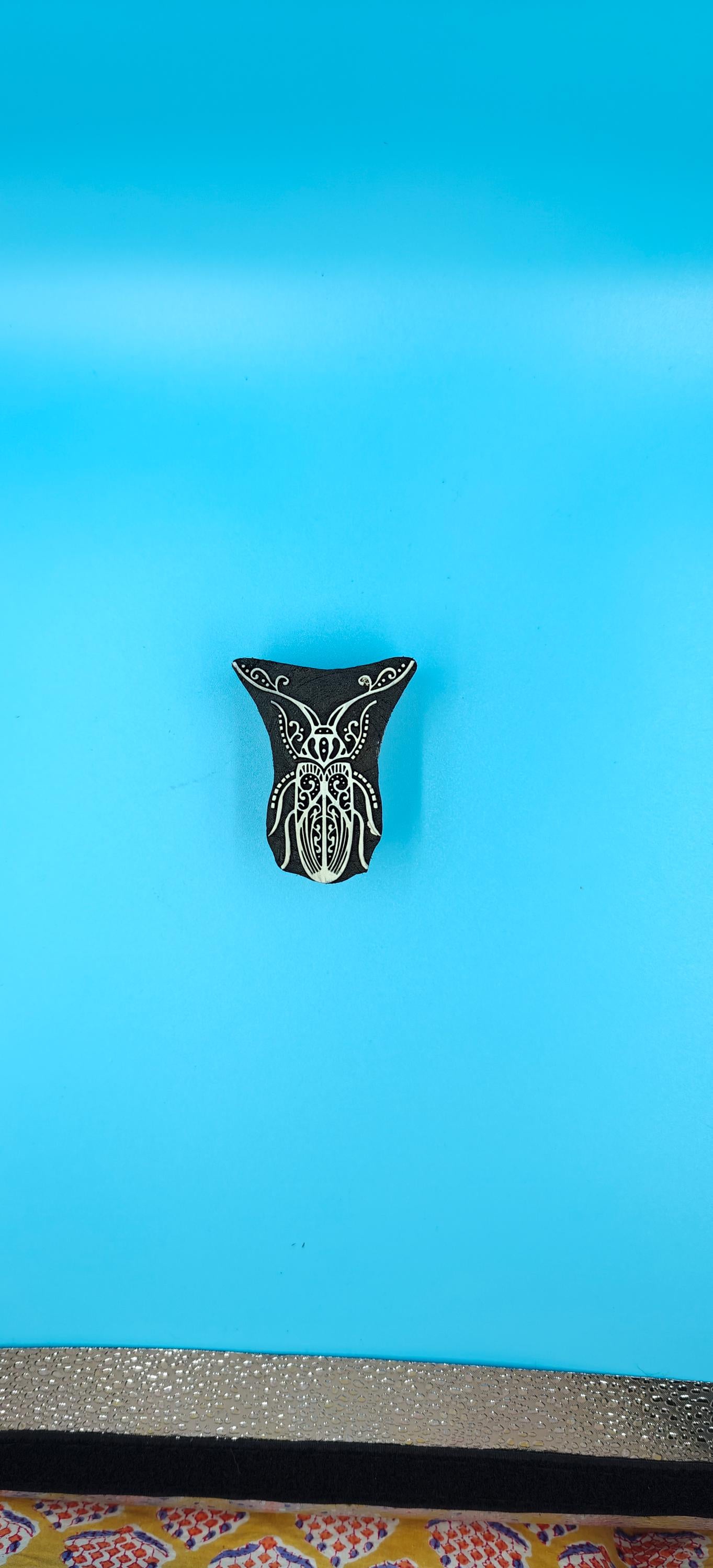 Ethereal Wings: Indian Wooden Printing Block - Detailed Dragonfly, hand carved Indian wood printing block; textile stamp; pottery stamp,