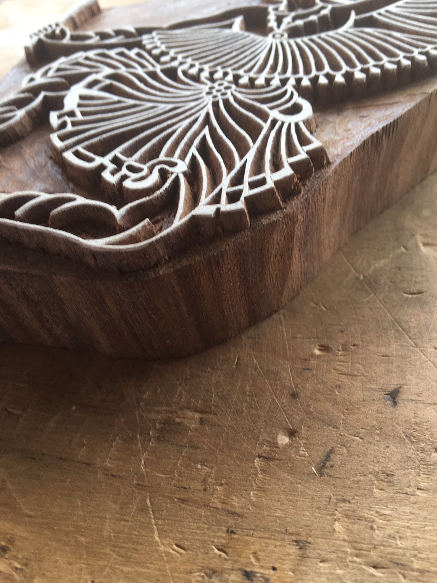 Dancing Man folk Art, hand carved Indian wood printing block; textile stamp; pottery stamp,
