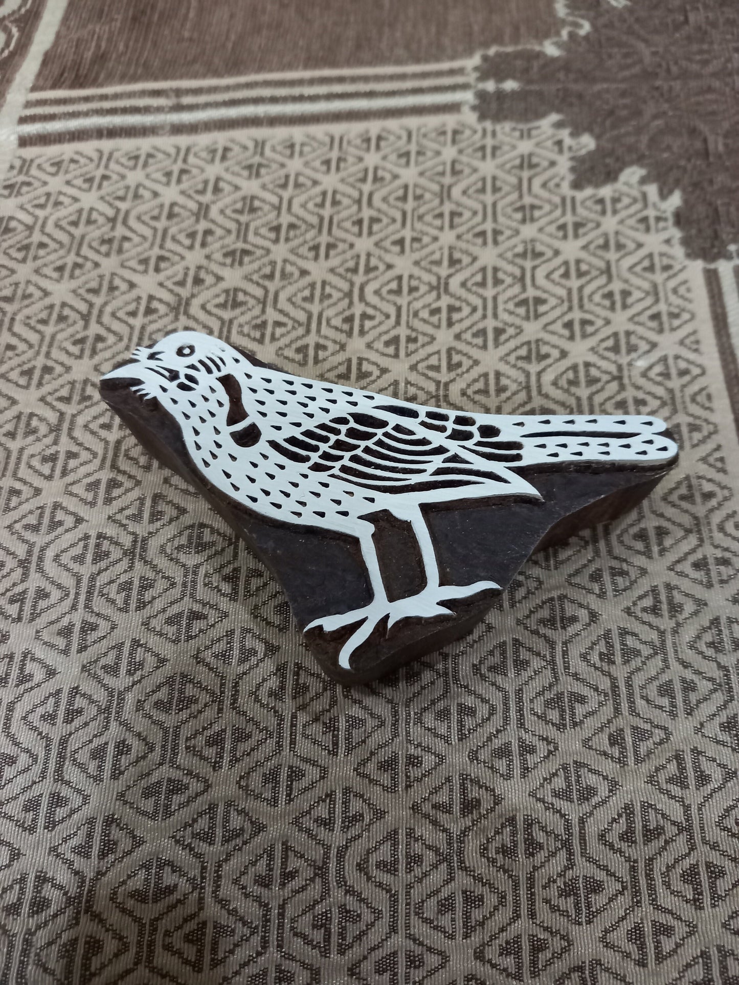 Woodpecker Bird ,pottery stamp ceramic mould scrapbooking tjap batik printing floral carved stamps.