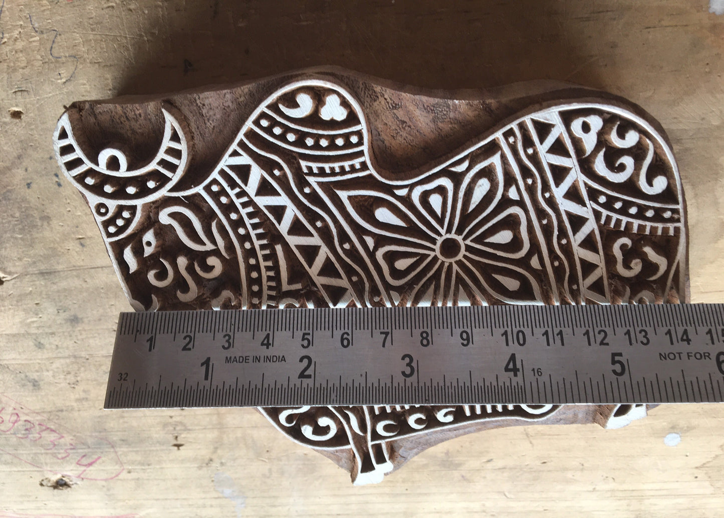 Decorated Bull Indian Artistic Handicraft Items Wooden Printing Block,Tjaps,Batik stamps,pottery stamps,clay stamps,Indian wooden stamps