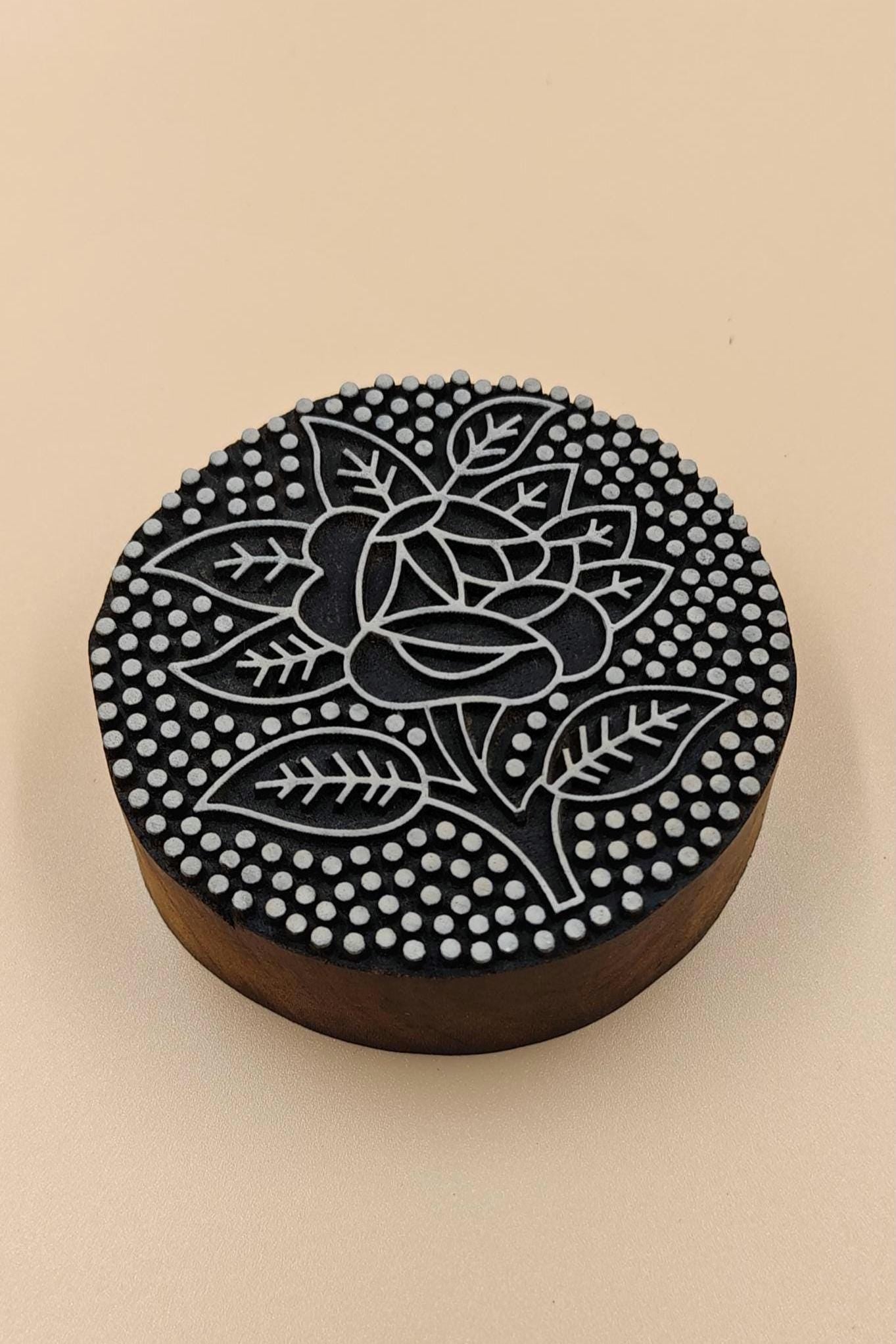 Dotty Rose Mandal ,pottery stamp ceramic mould scrapbooking tjap batik printing floral carved stamps.