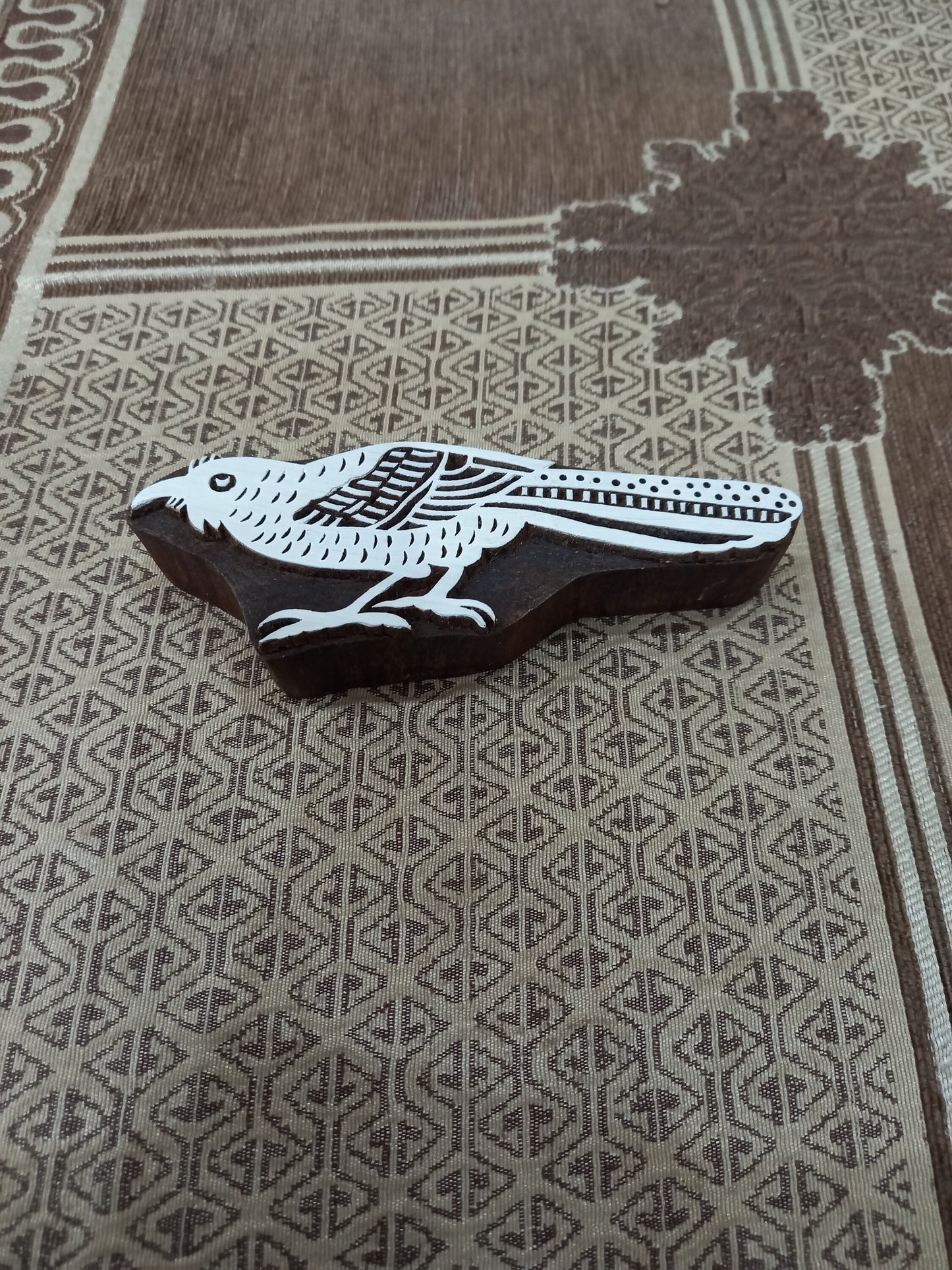 Cuckoo Bird ,pottery stamp ceramic mould scrapbooking tjap batik printing floral carved stamps.