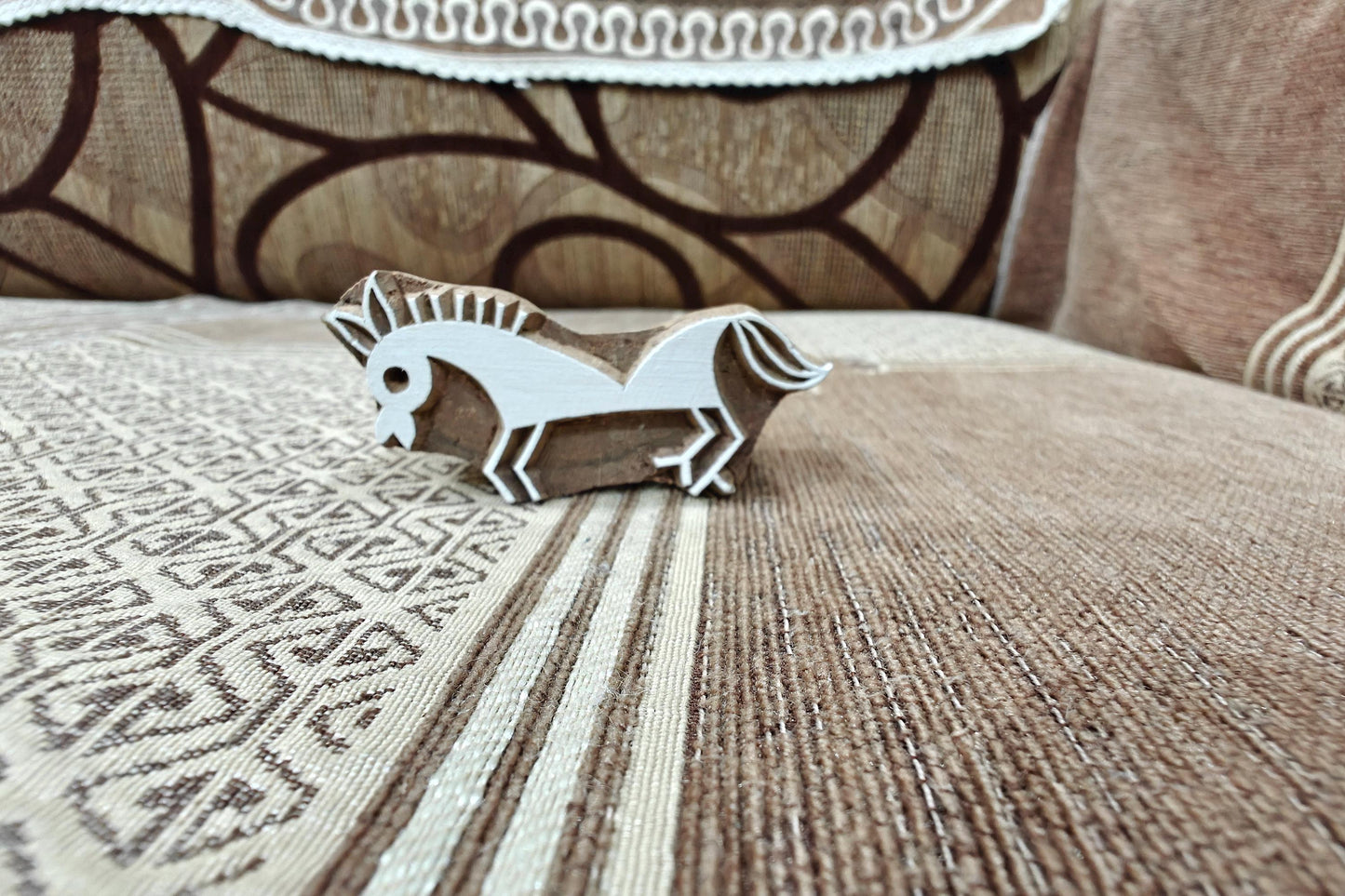 Tribal Horse pottery stamp ceramic mold scrapbooking tjap batik printing floral carved stamps.