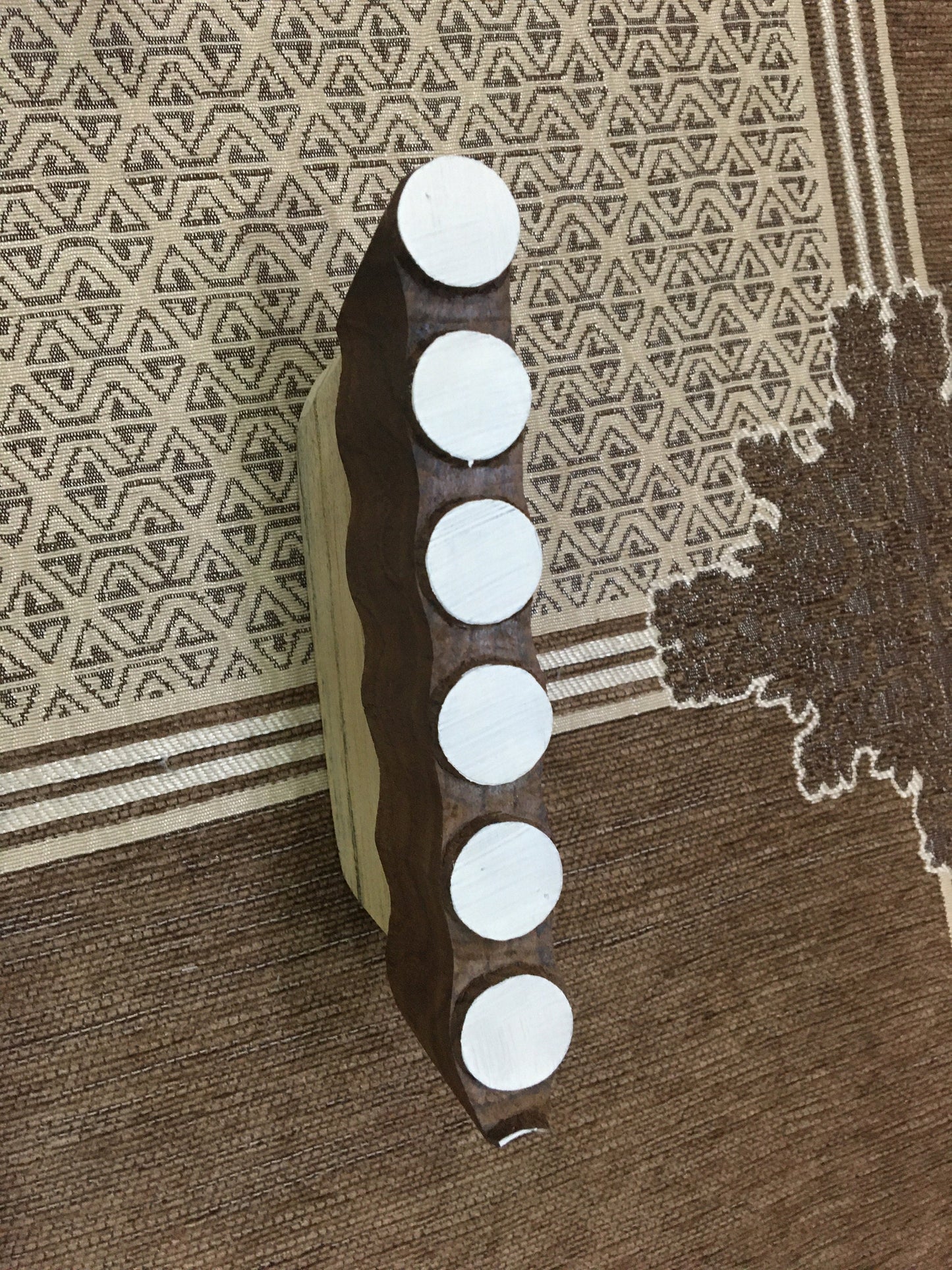 Spotty Border , wooden Tjaps, giftideas, woodstamp, potterystamp, Clay Stamps hand carved Indian wood printing block; textile stamp