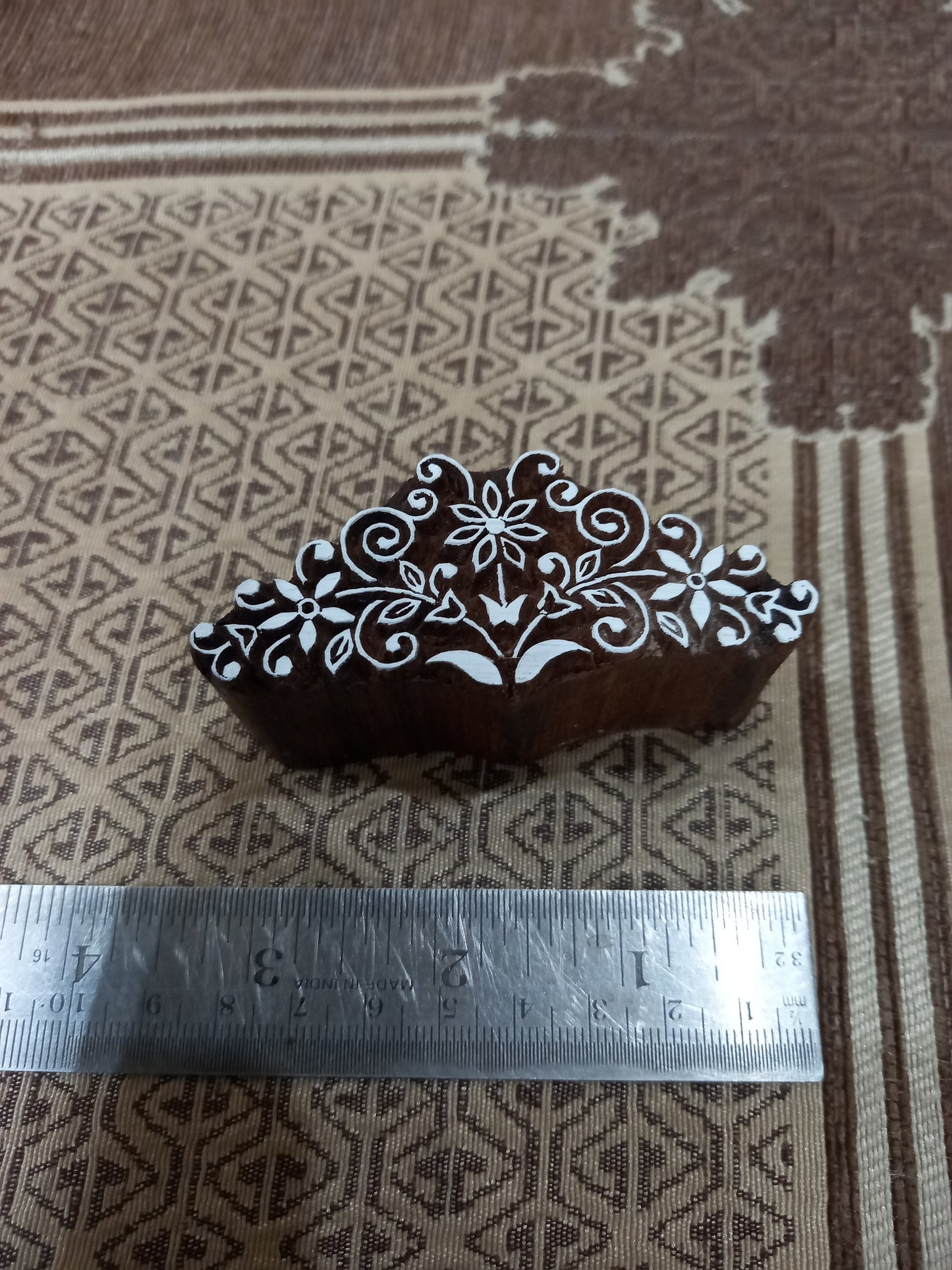 A Oriental Stamp,pottery stamp ceramic mould scrapbooking tjap batik printing floral carved stamps.