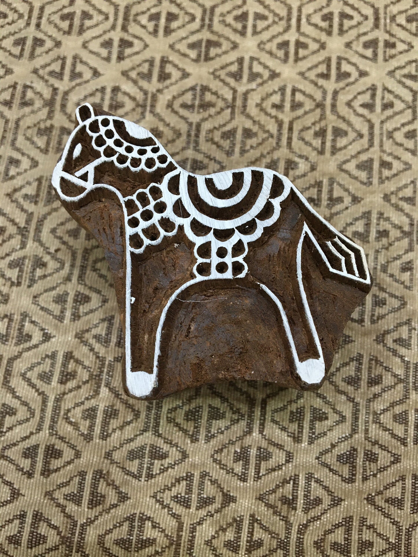 Dala Horse art print Block Stamp , Swedish dalahast horse Stamp Scandinavian wall art - Minimal Swedish folk art Stamp