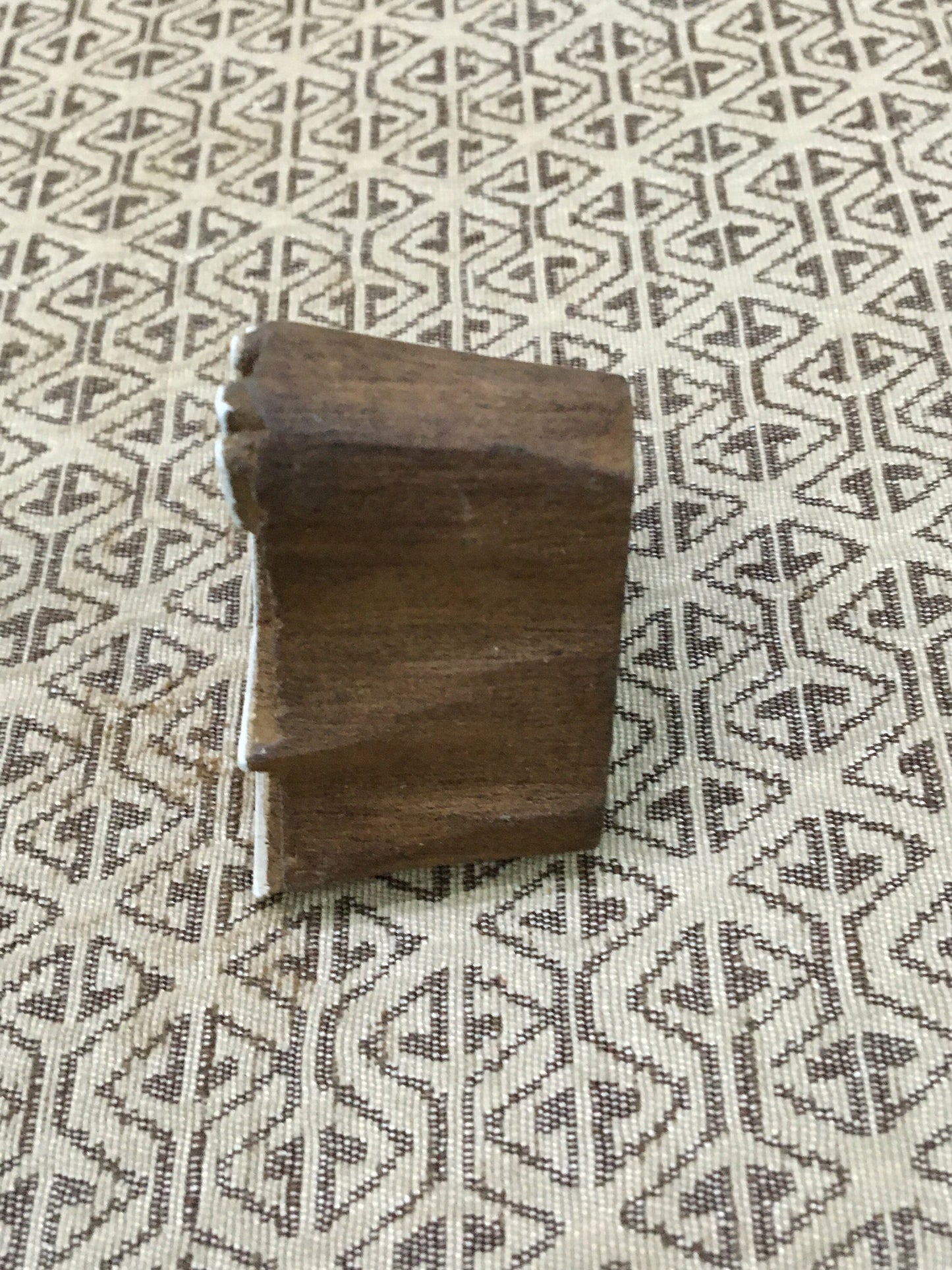 Crossing Allium Seedhead, hand carved Indian wood printing block; textile stamp; pottery stamp,