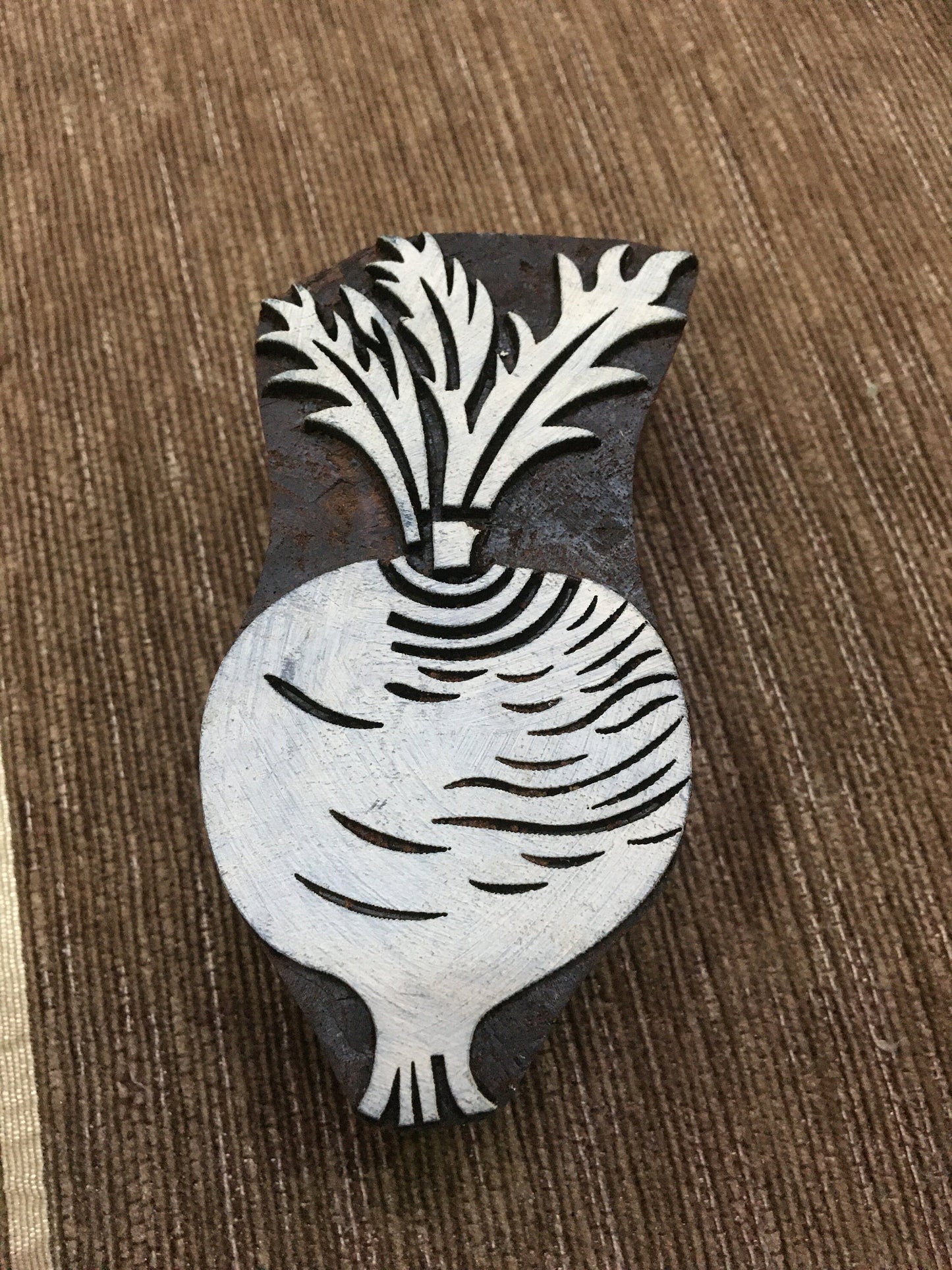 Detailed Christmas Bauble, pottery stamps , batik tjaps, hand carved Indian wood printing block; textile stamp; pottery stamp,