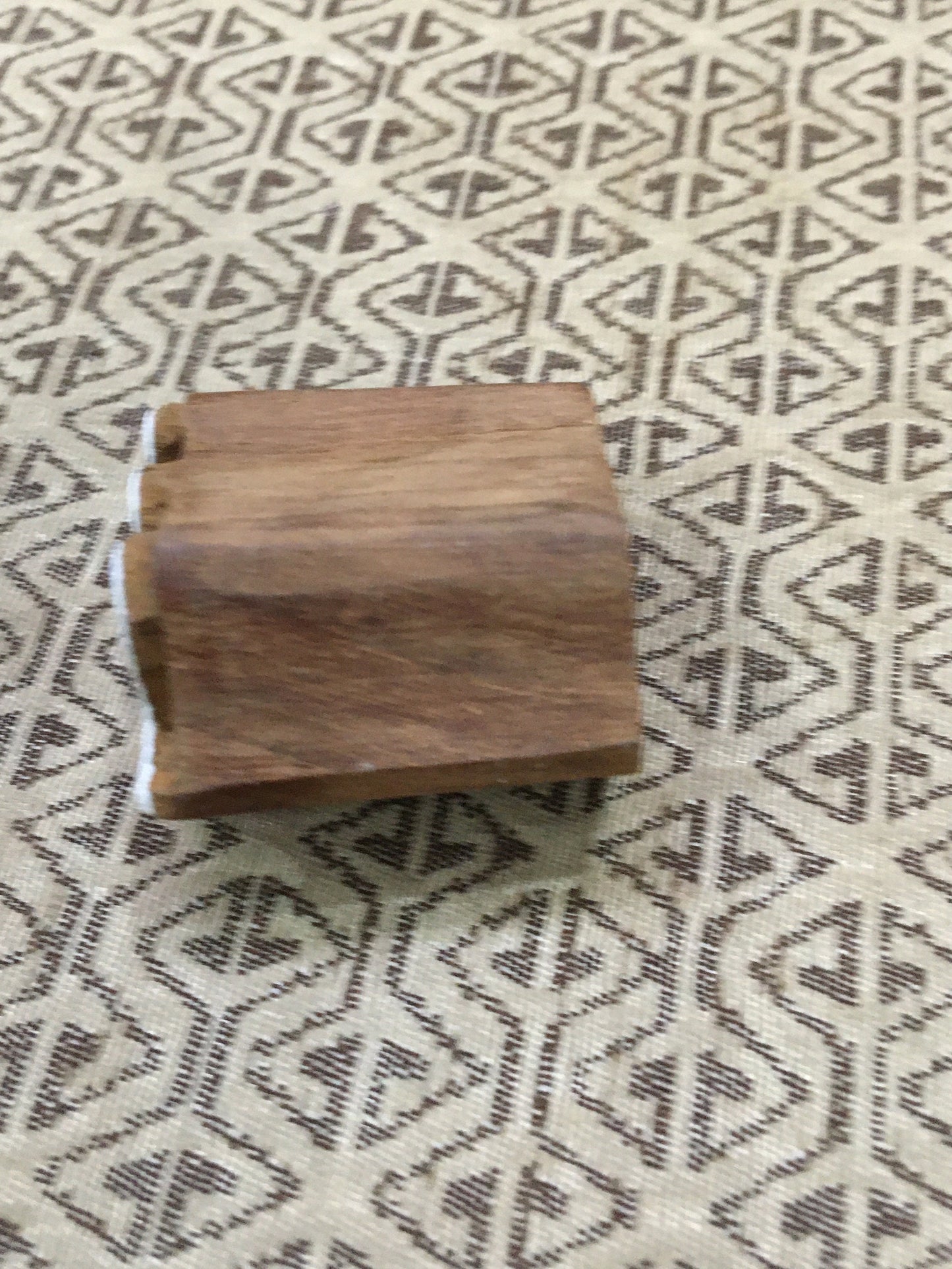 Tropical tree, hand carved Indian wood printing block; textile stamp; pottery stamp,