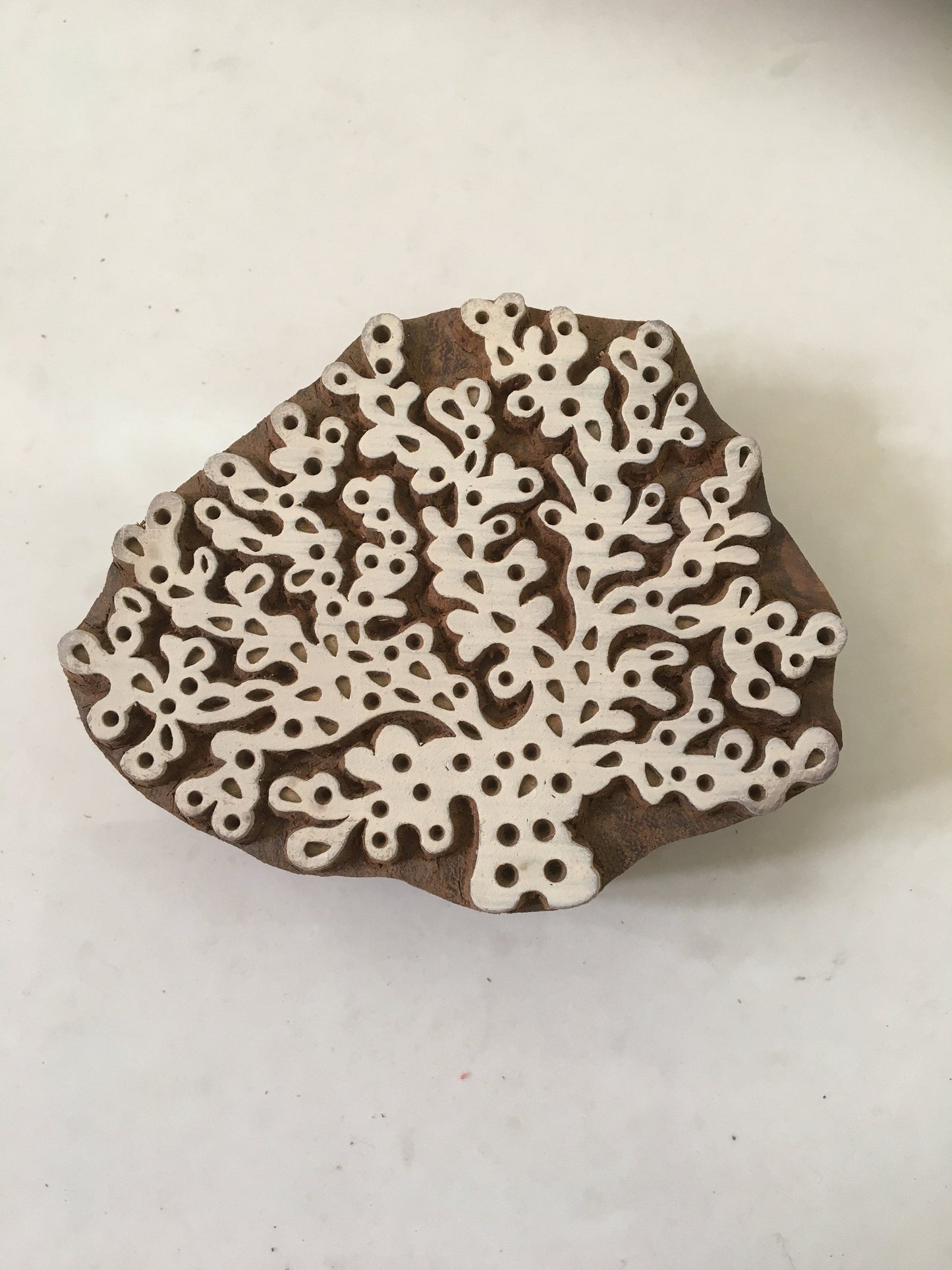 Wooden Carved Stamp , seaweed stamp ; pottery stamp; textile stamp; Indian print block; clay stamp.